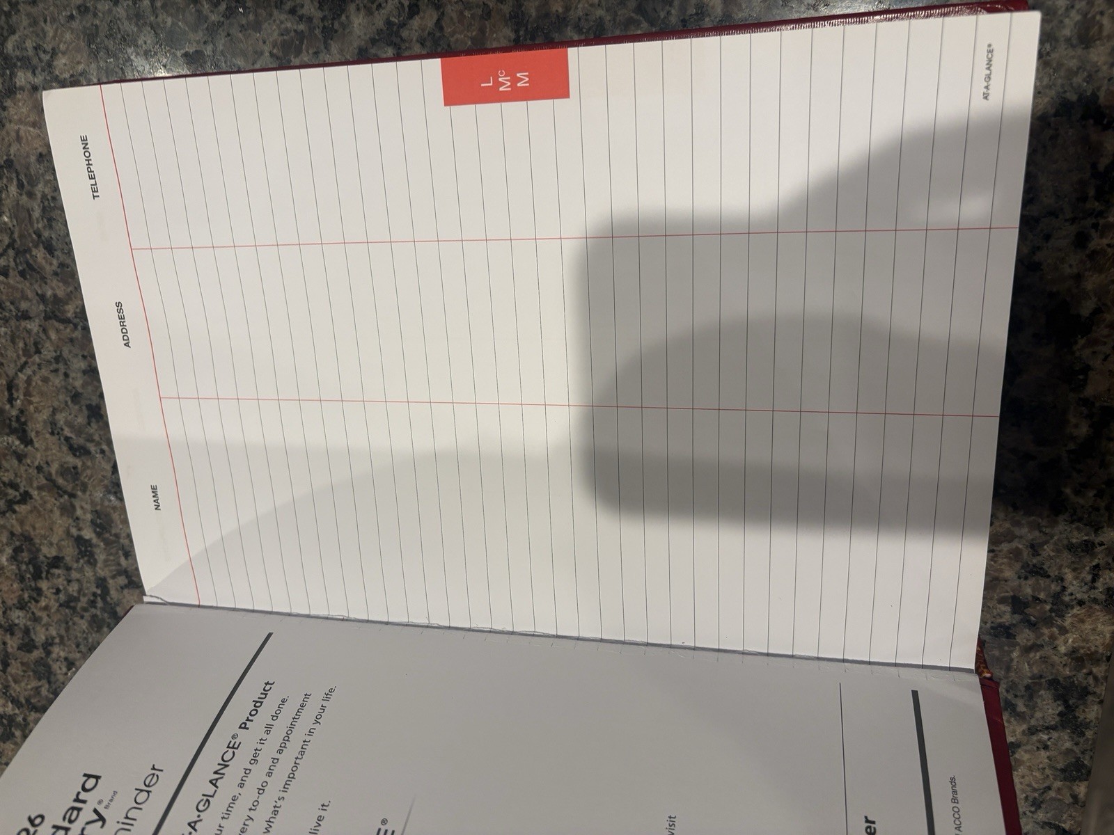 2026 Standard Daily Planner, 7-3/4″ X 12″, Large, Hardcover, Red (SD376-13)