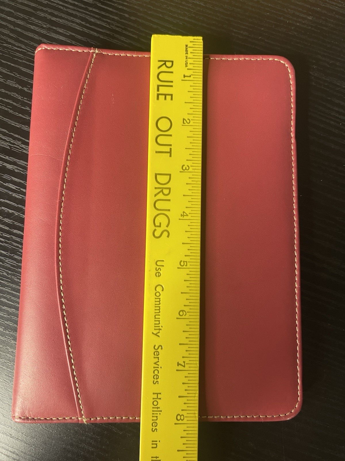 BUXTON Red Genuine Leather Writing Pad Folio 8”X6”