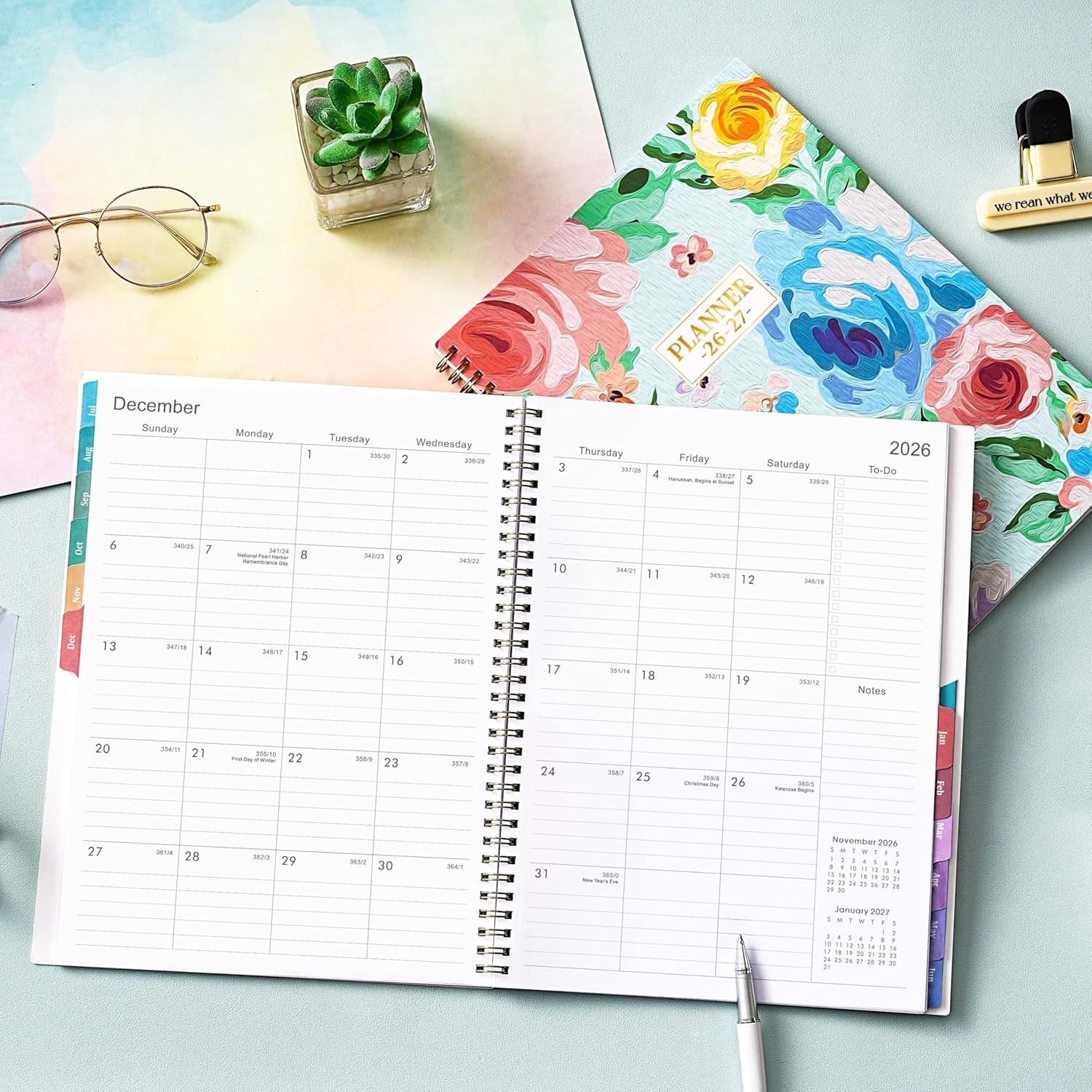 2026-2027 Planner – From JUL 2026 to JUN 2027, 9″ x 11″, Weekly and Monthly Cale