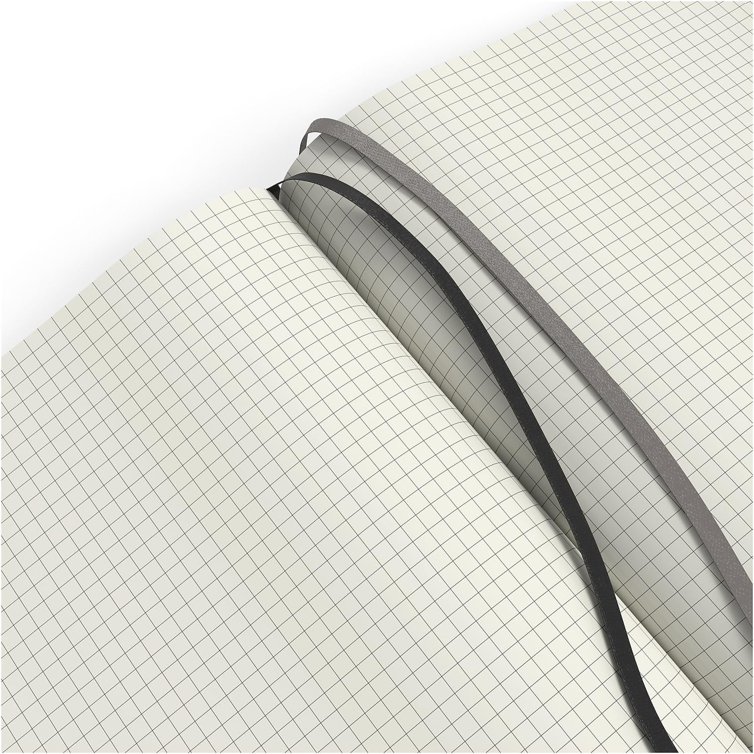 TRU RED Large Flexible Cover Graph Journal, Black – Softcover Grid