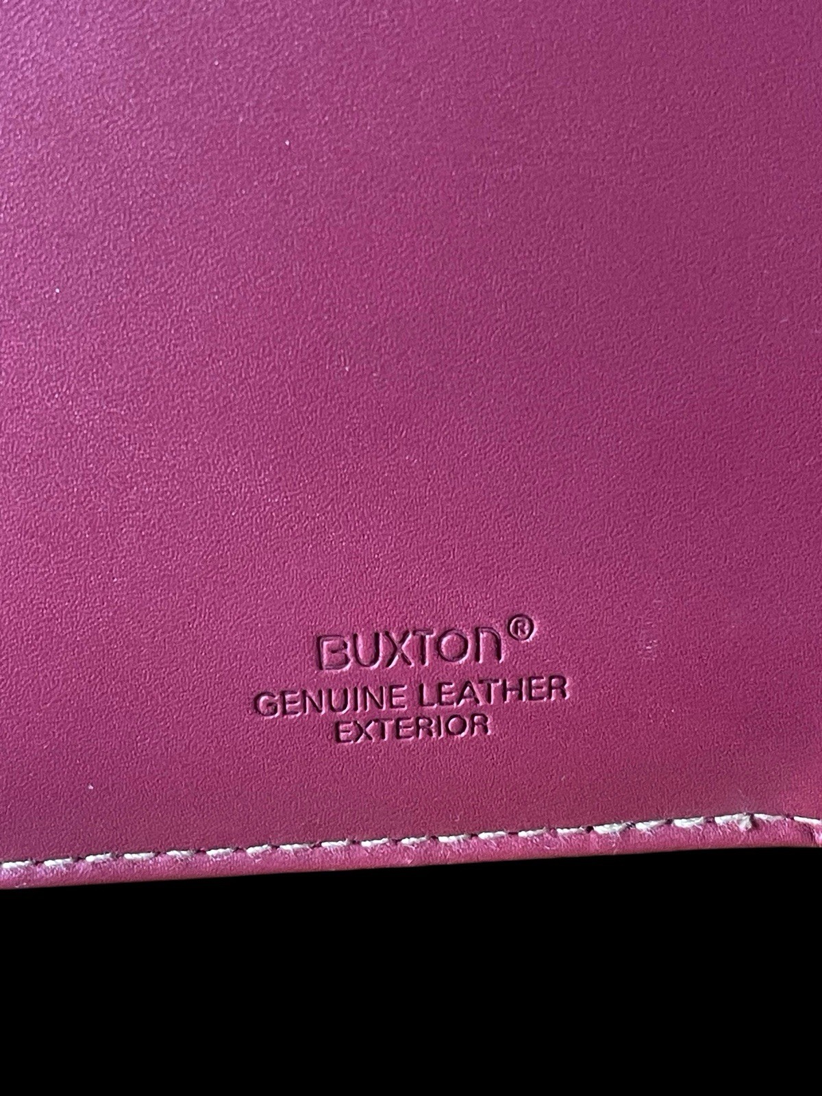 BUXTON Red Genuine Leather Writing Pad Folio 8”X6”