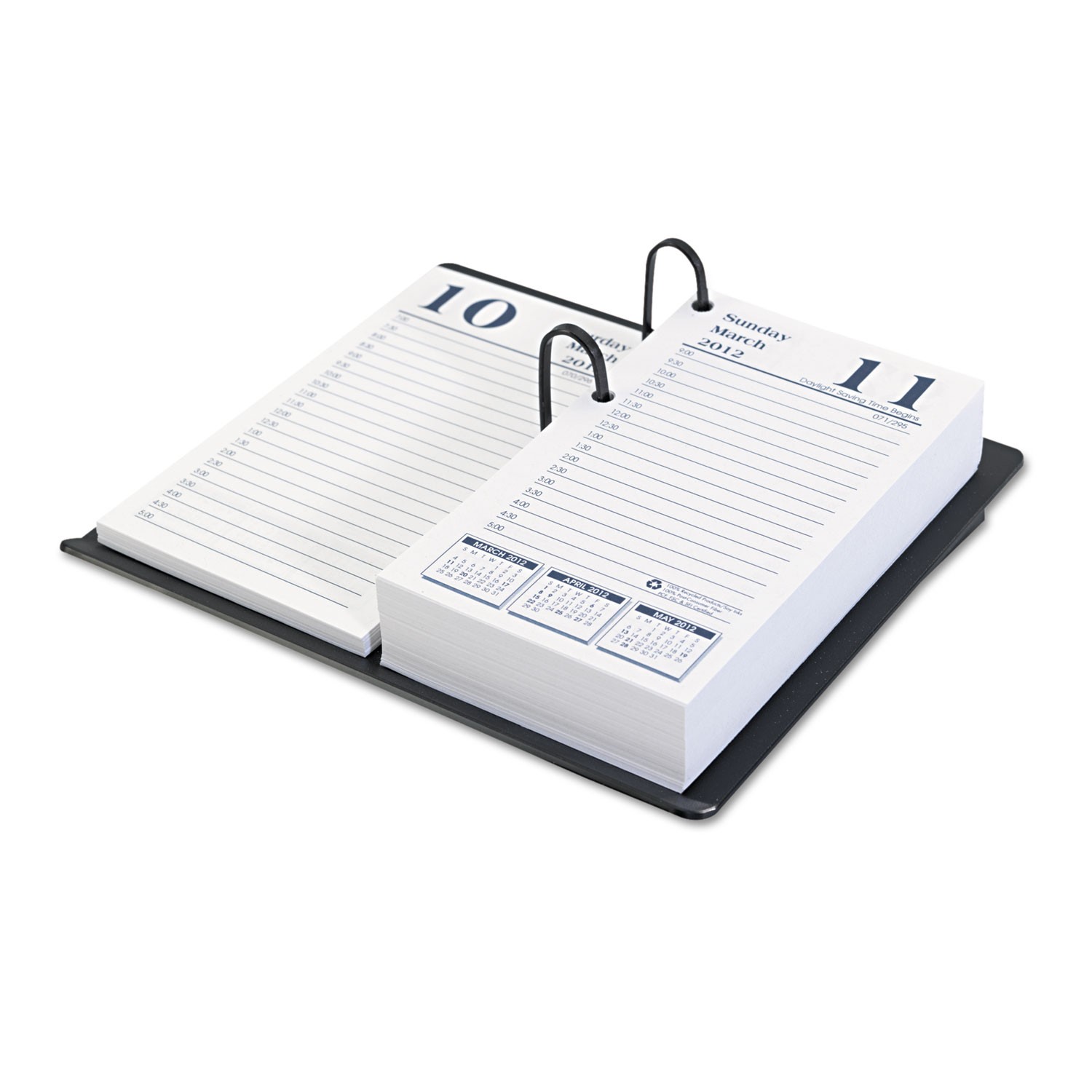 Universal® Recycled Plastic #17 Calendar Holder, 3-1/2 x 6-1/2, Black