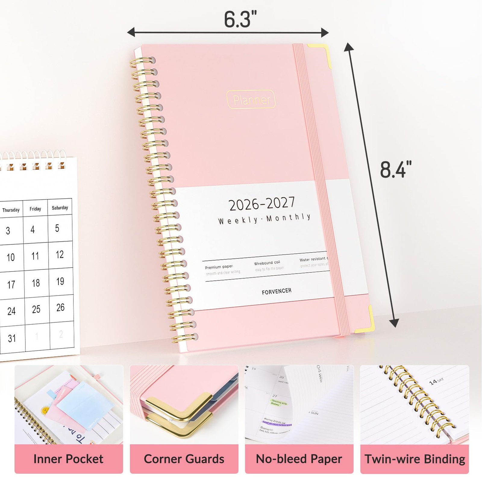 Academic Planner 20262027, Hardcover Calendar Planner Weekly & Monthly, July …