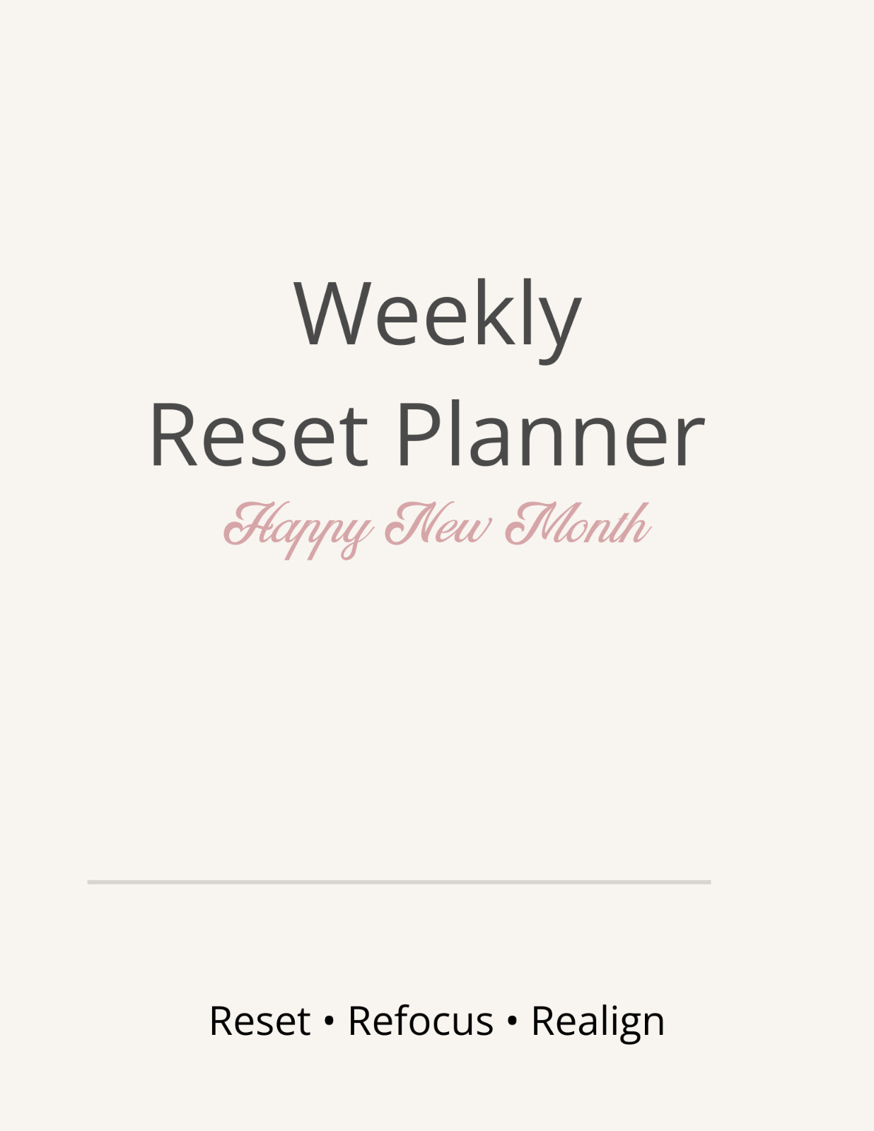 ADHD undated Weekly Planner | Weekly Planner PDF | Printable Weekly planner
