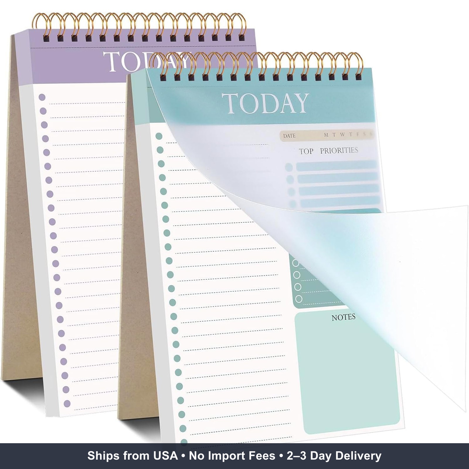 2 Packs To Do List Notepad, 104 Pages To Do List Notebook A5 Undated Daily Plann
