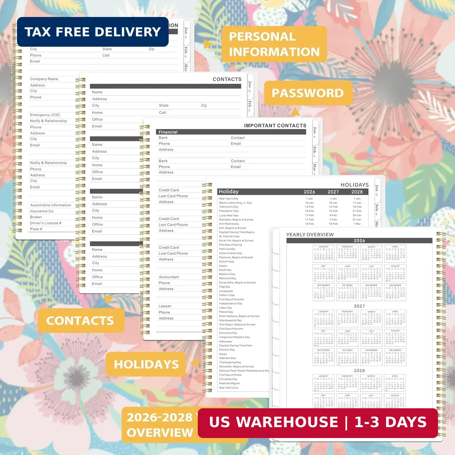 Monthly Planner 2026-2028 – 2 Year Planner 2026-2028, July 2026 – June 2028, 2 Y
