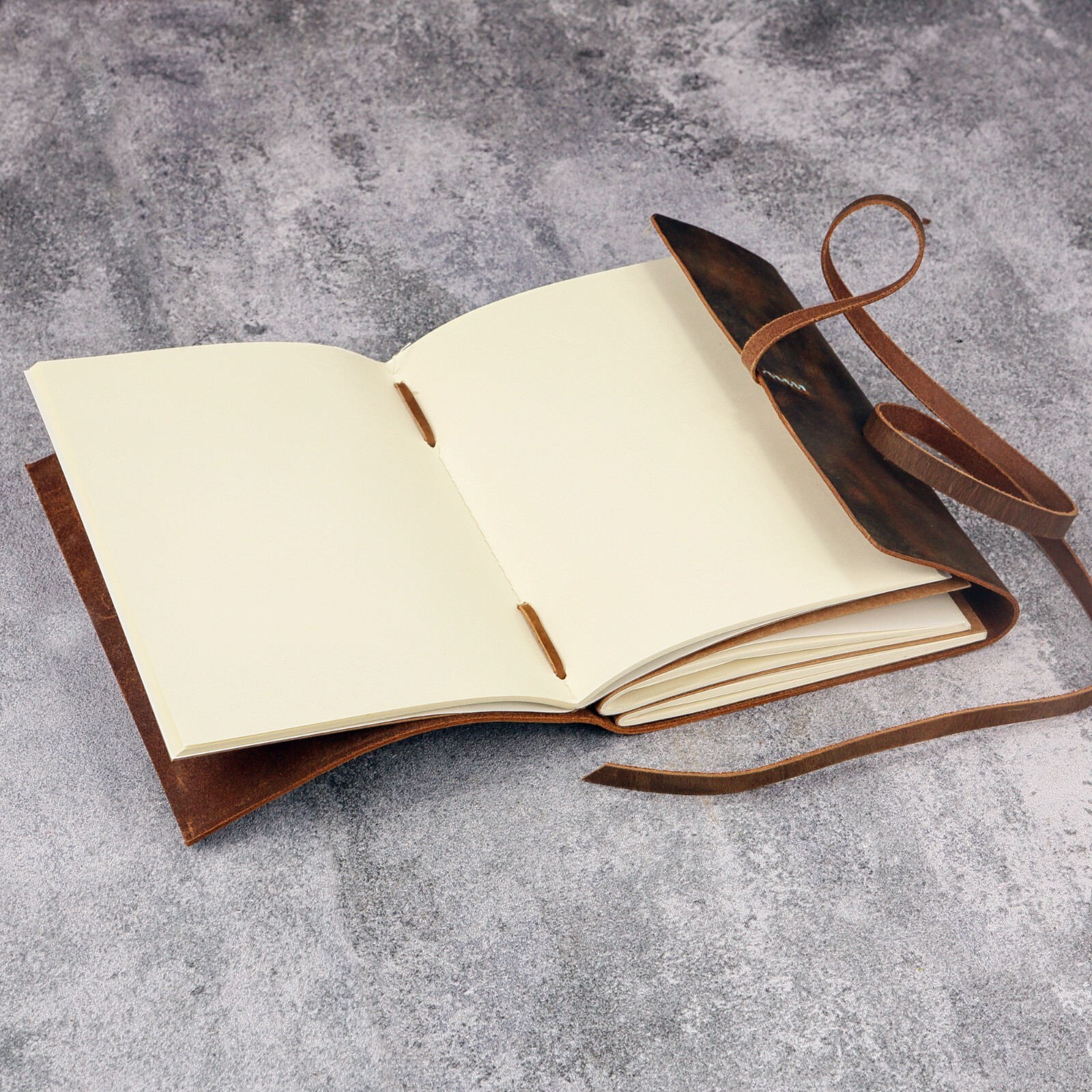 Personalized Leather Travel Journal Notebook For Writing A5 Size 300 pages