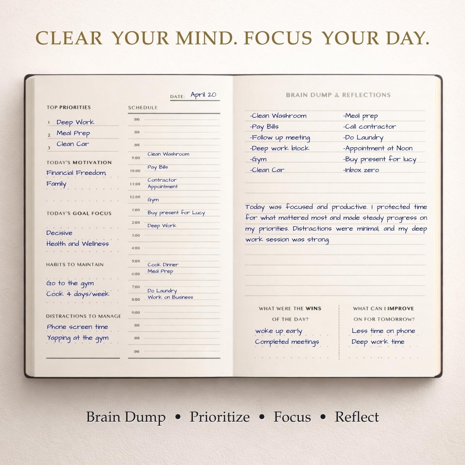 The Advanced Productivity Planner – Undated Daily, Weekly & A5, Dark Grey