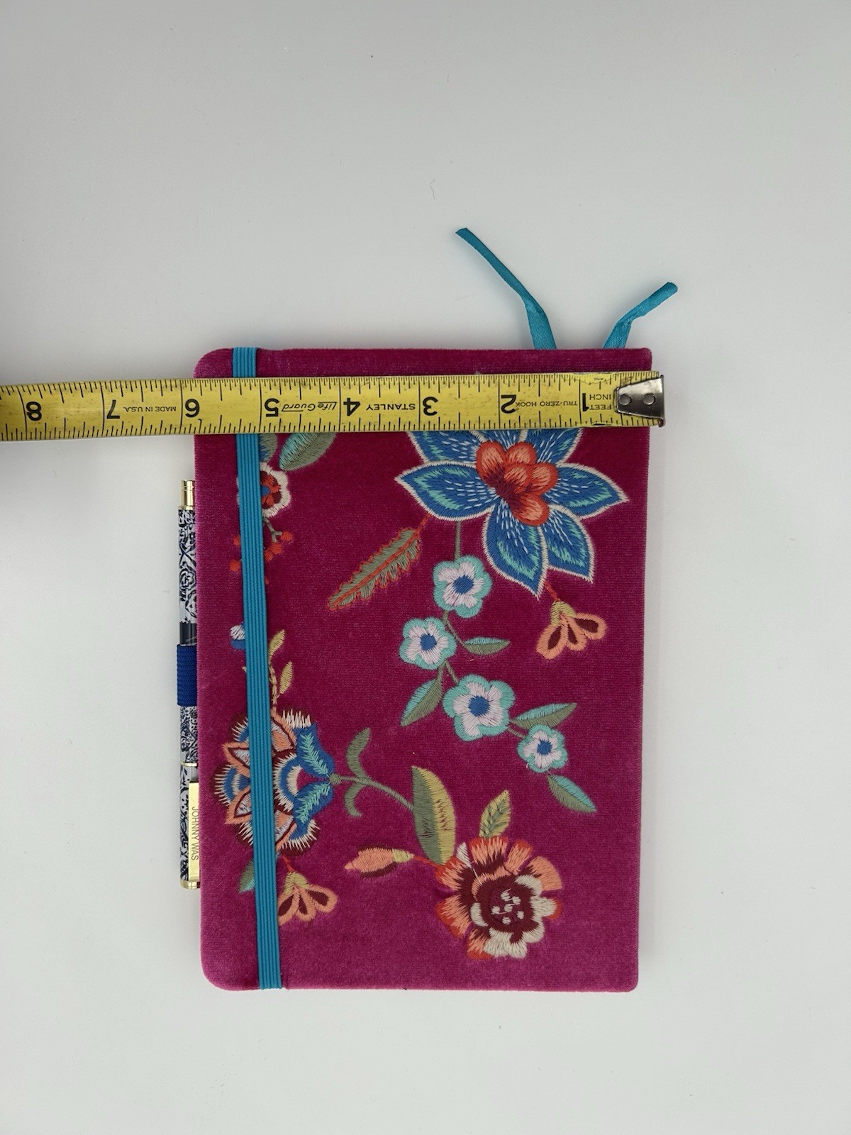Johnny Was Pink Floral Embroidered Notebook