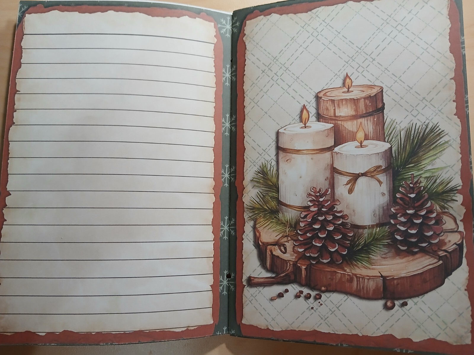 Junk Journal Booklet “RUSTIC CHRISTMAS 2″ Lg 6″x9” 40pg Holiday Cozy Ephemera +