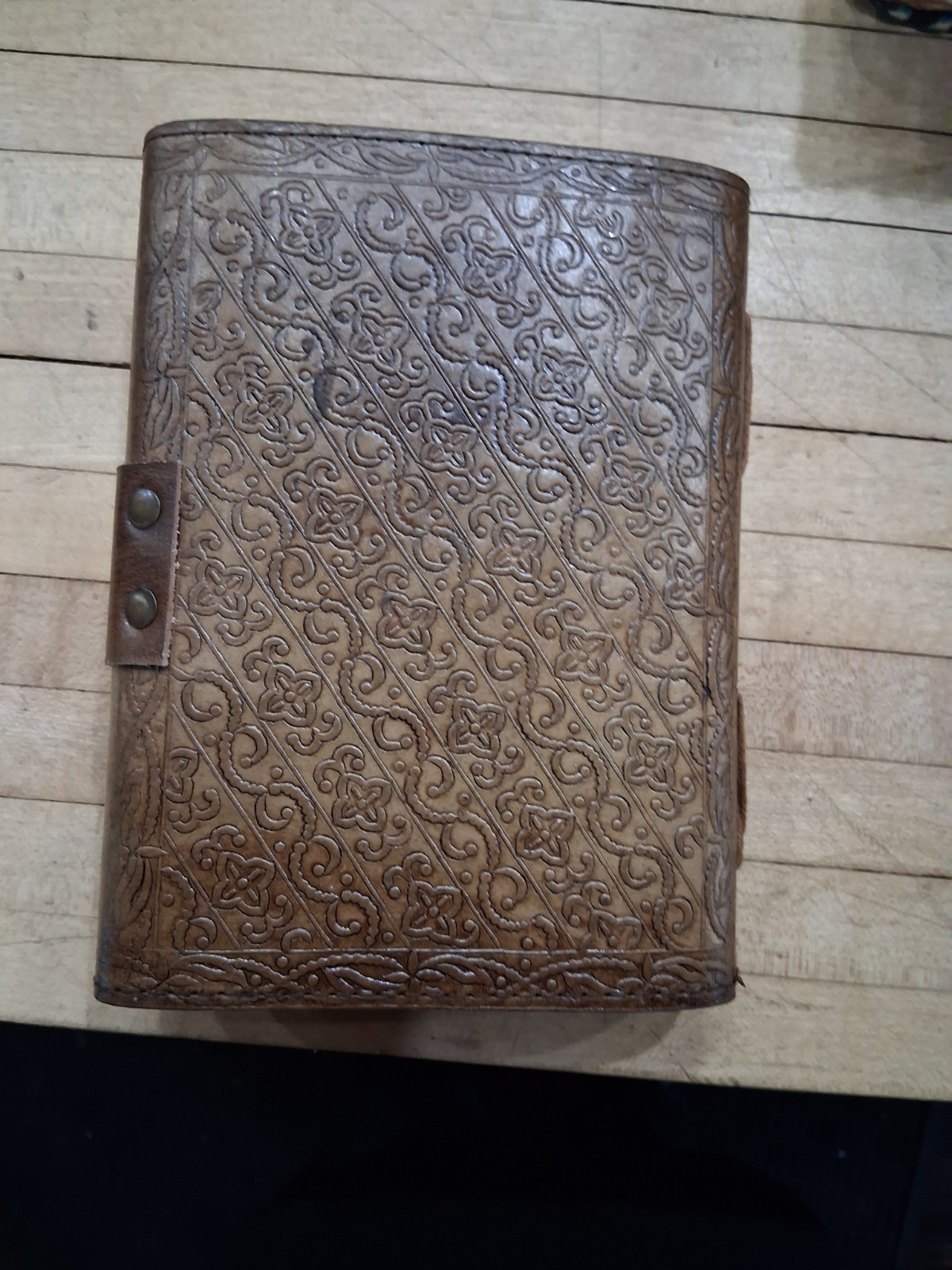 Silver Dragon Leather Journal With Celtic Clasp