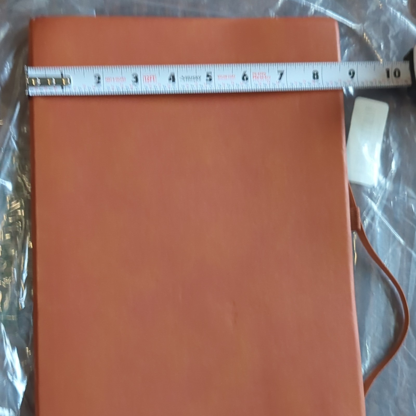 Brown Hardcover Blank Journal Notebook w/ Strap Closure, Graph Paper 10 x 11″