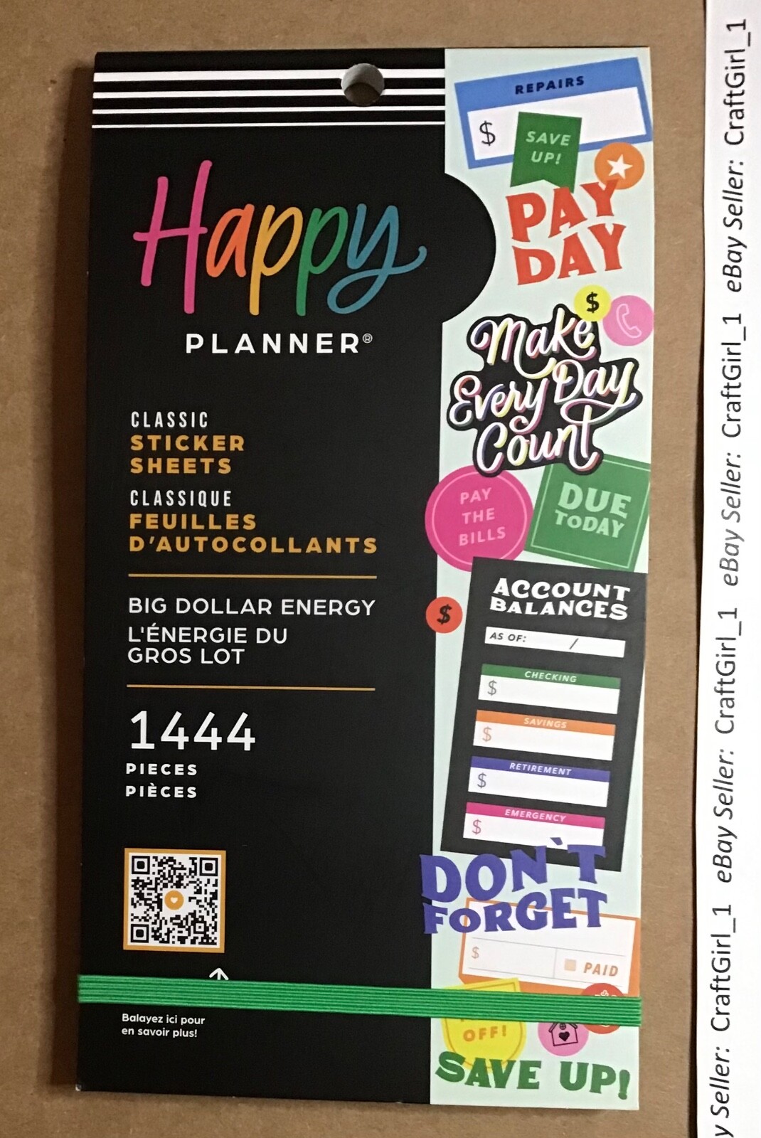 NEW! Happy Planner BIG DOLLAR ENERGY Value Pack Stickers – 1444 Pieces