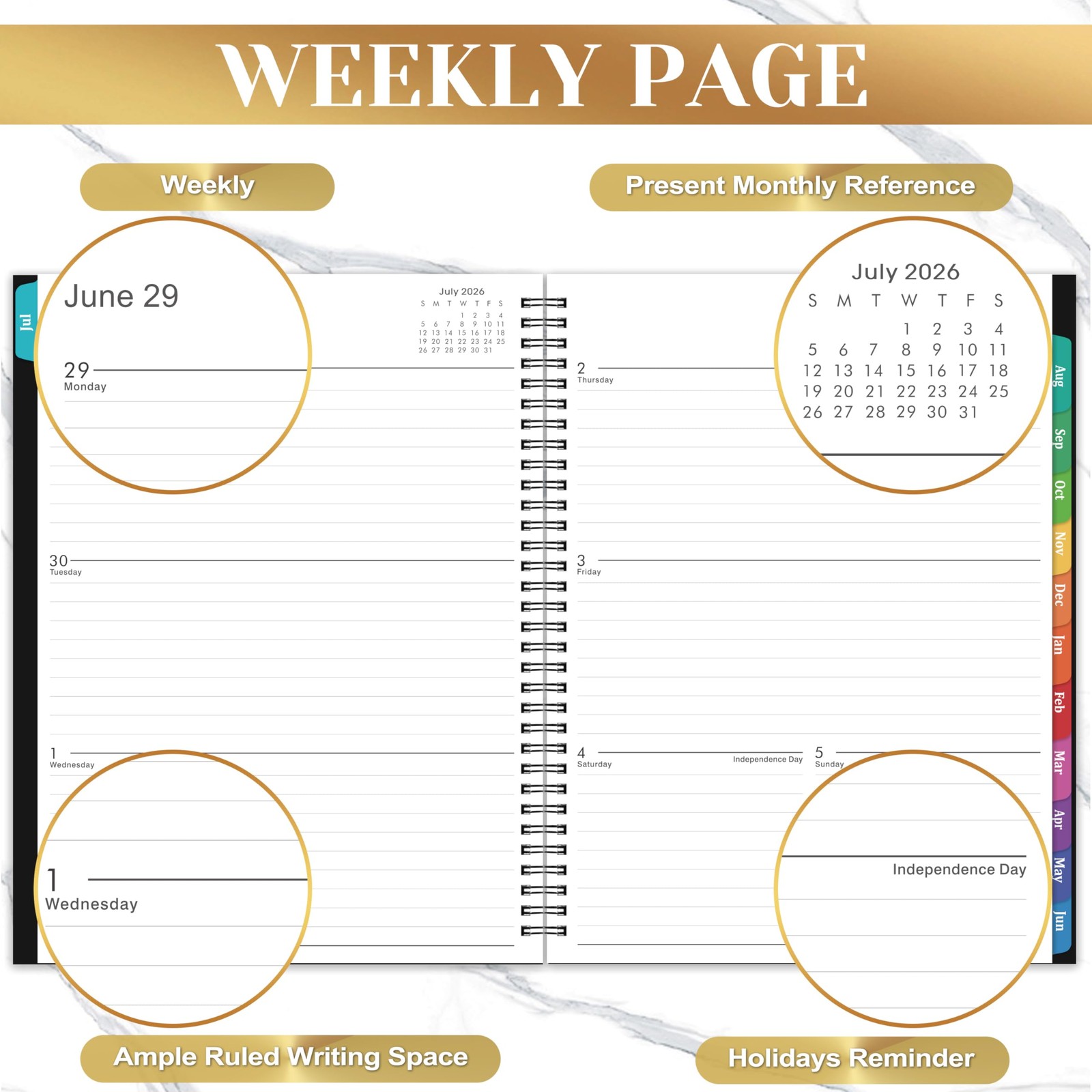 Planner 2026-2027 – Academic 2026-2027, July 2026 – 9″x11″, Black