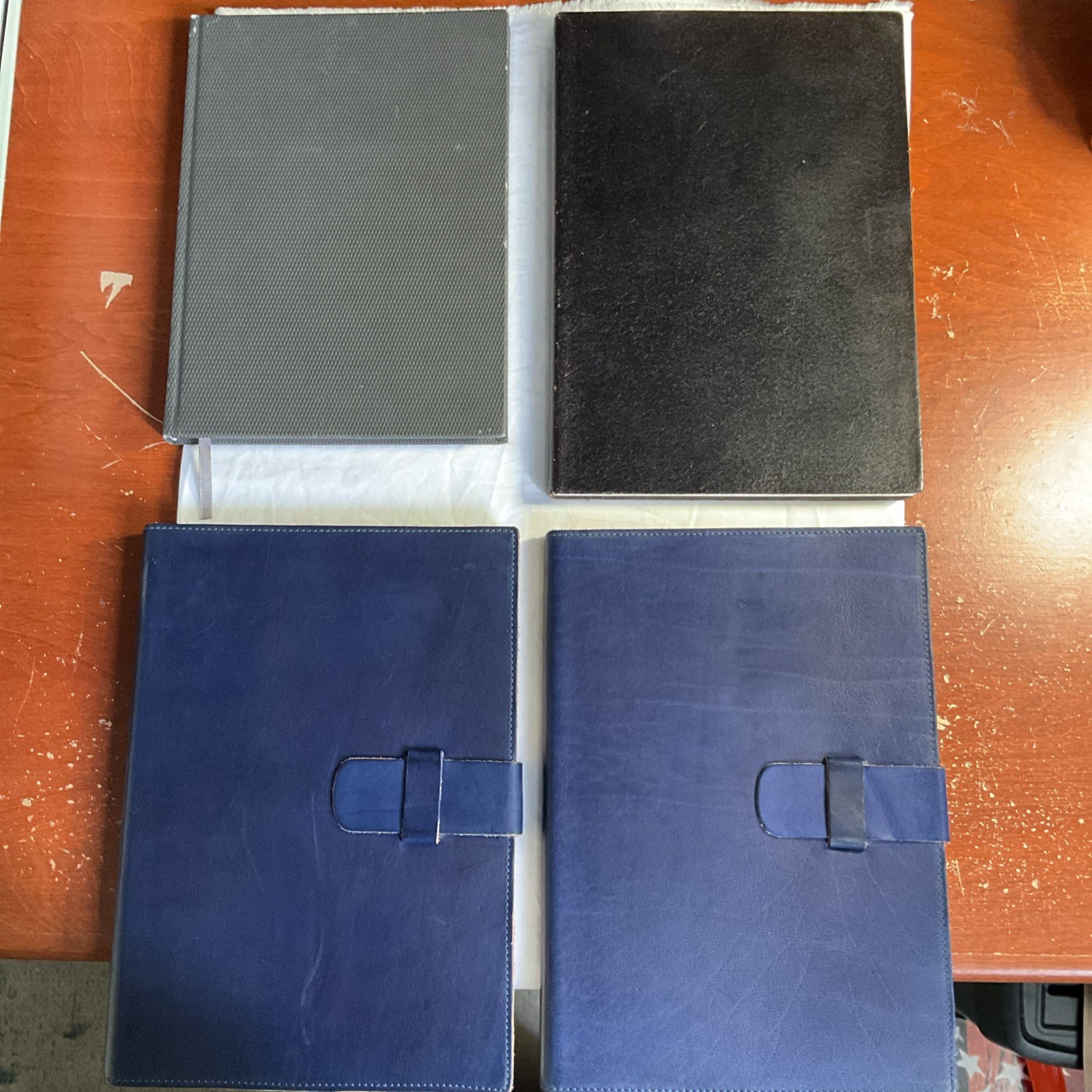 Leather Journal Notebooks Lined Lot of 4 PRATESI FLORENCE TEMPO ECCOLO ITALY NOS