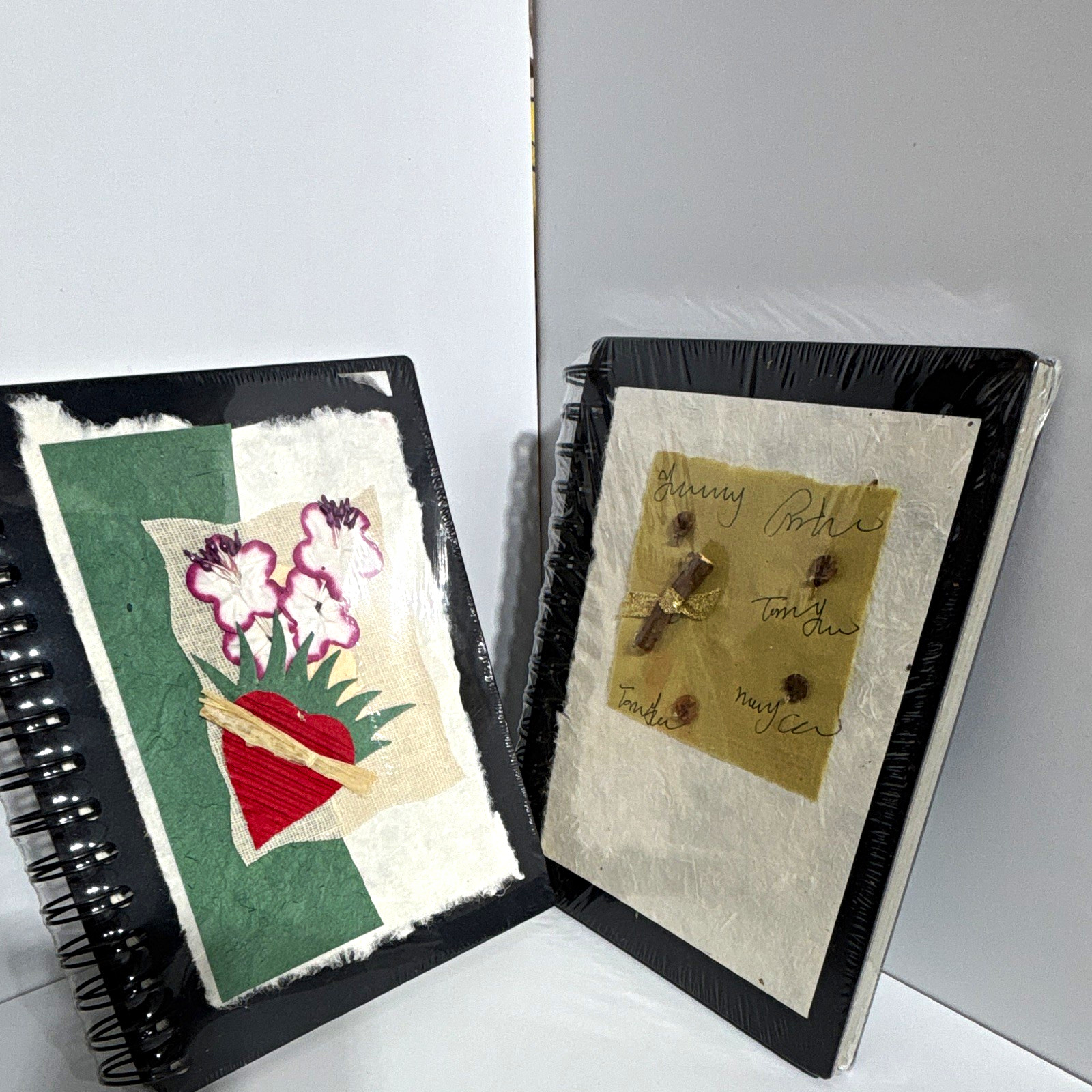 Lot of 2 Paper Preserve Handcrafted Journals Handmade Recycled Paper New Sealed