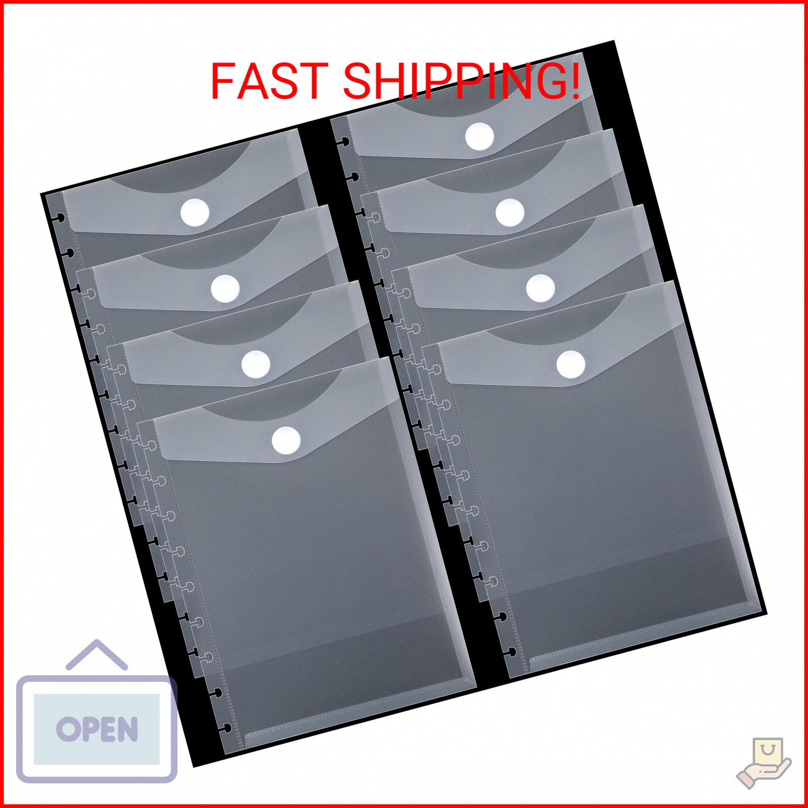 Engrowtic 8 Pcs 7 x 9.25 Inches 9 Disc Medium Size discbound Pocket dividers Env