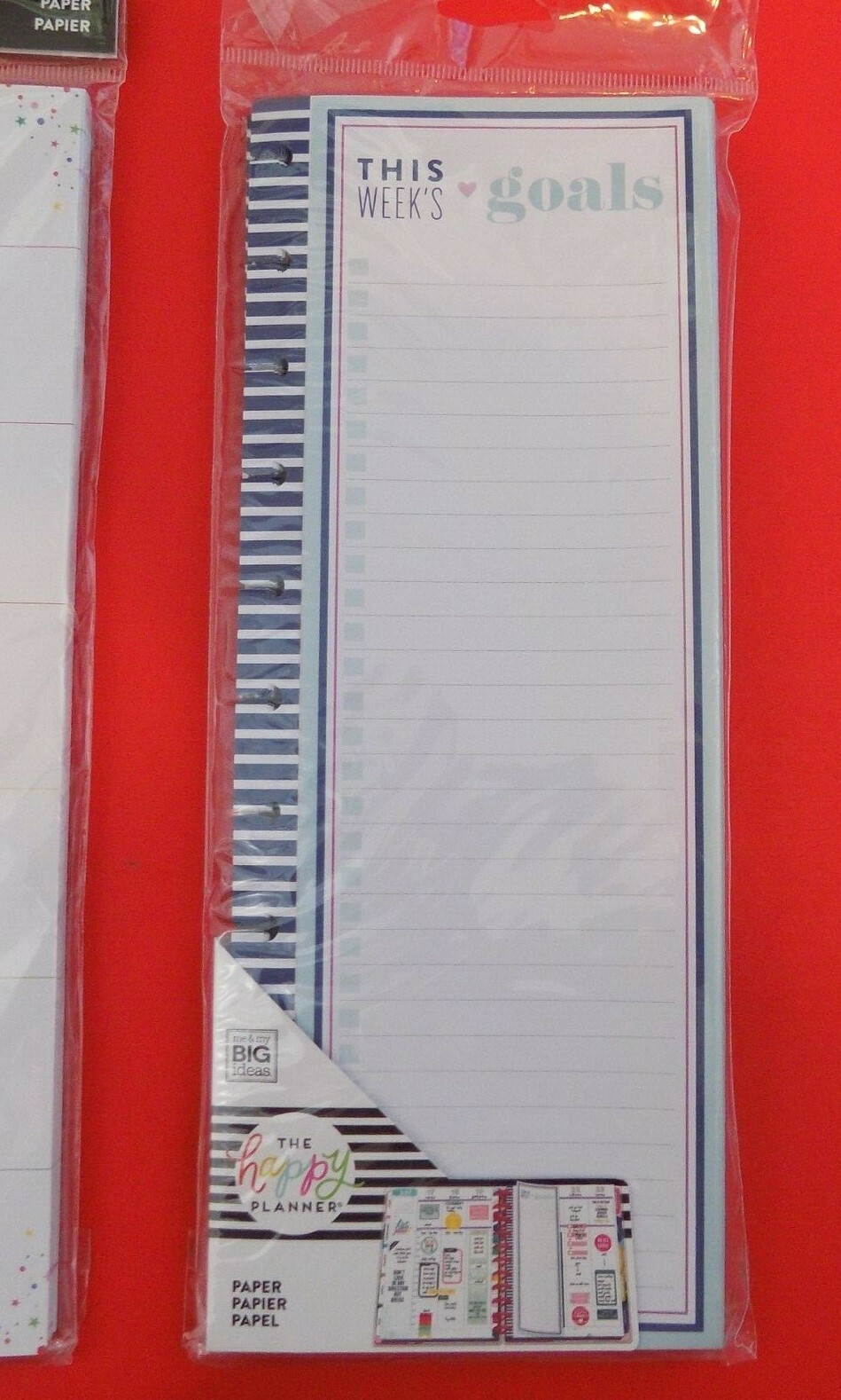 Lot Of 2~The Happy Planner~Weekly Stripe & This Week’s Goals~Filler Paper~New