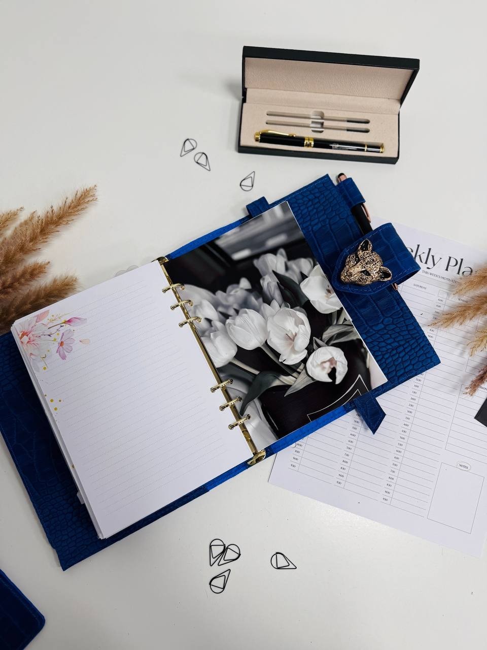 Command Your Day with Unapologetic Elegance Leather Notebook With Leopard