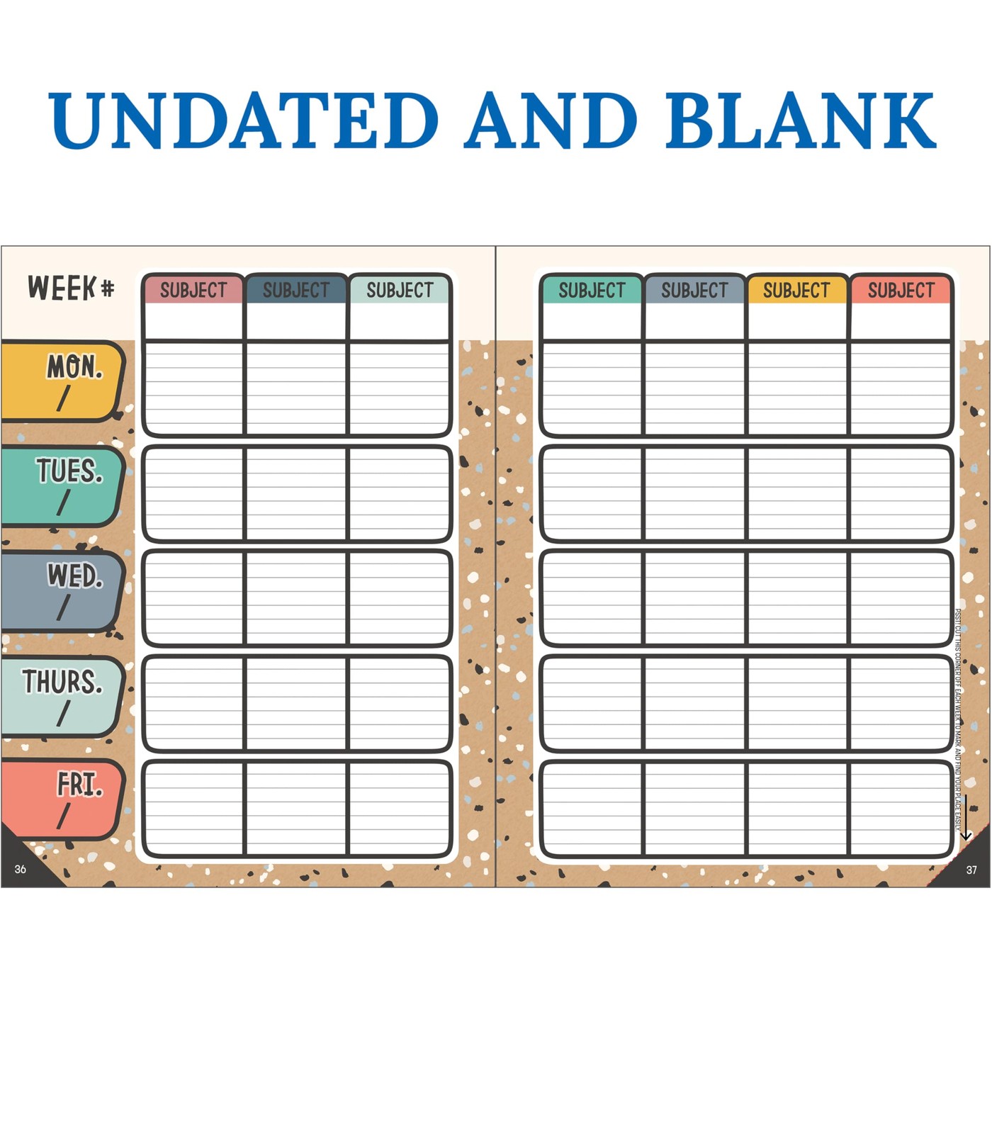 Carson Dellosa We Belong Teacher Planner 2026-2027, Undated 8″ x 11″ Lesson P…