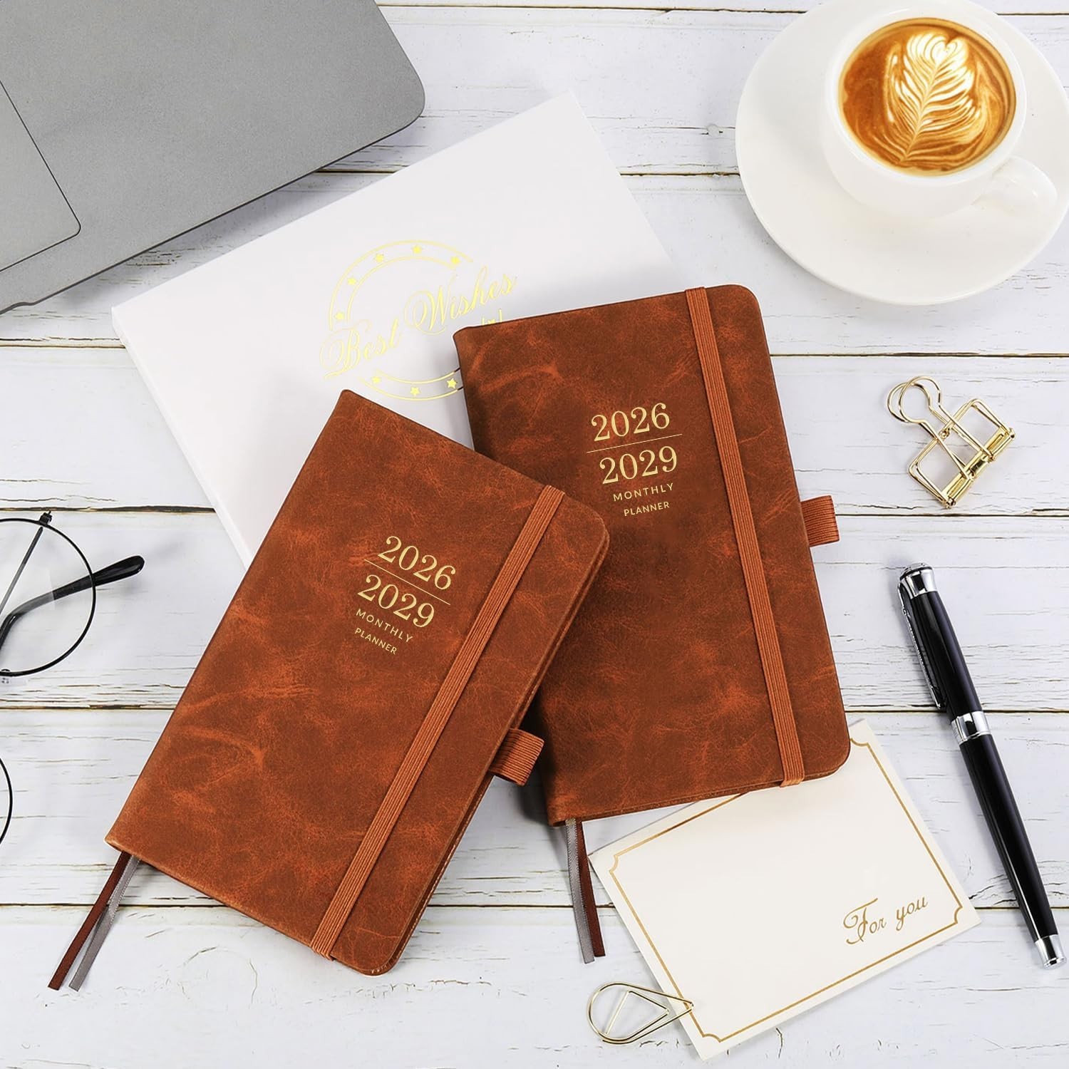 Durable Faux Leather Planner for Students and Professionals, 36 Coverage