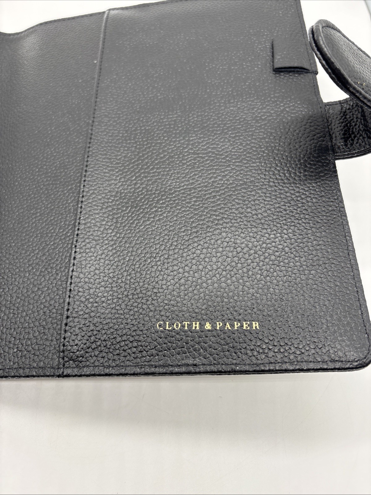 CLOTH and PAPER Luxury A5 Ring Planner Agenda Smooth Leather Black – No Rings