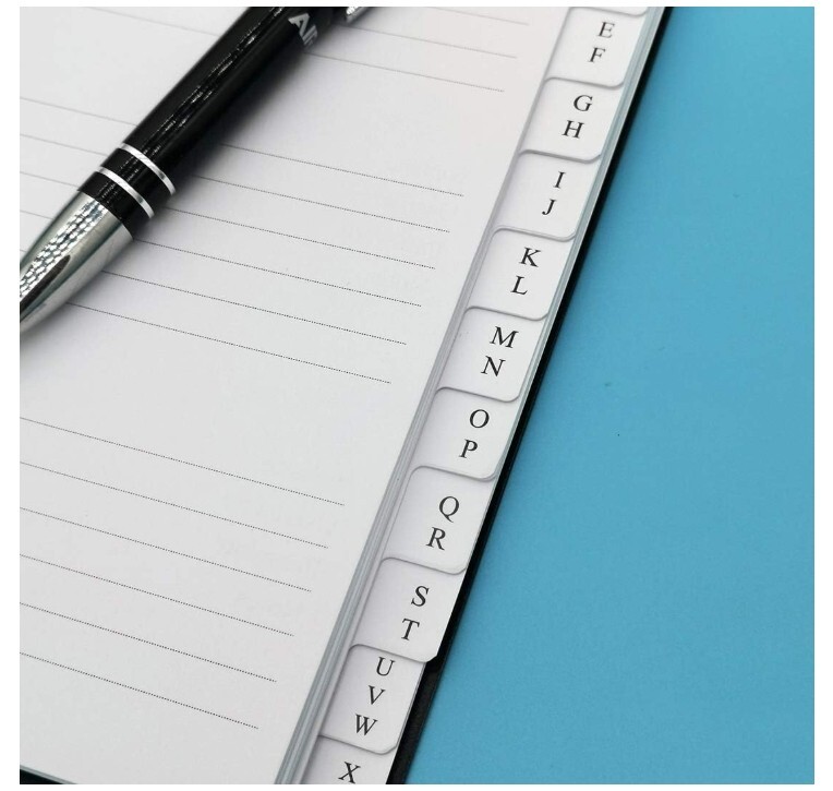 New Nokingo Spiral Password Book with Tabs – 5×7 inch Inch, Black