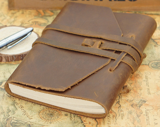Writing notes Notebook sketchbook Diary Notepad handmade cow leather brown Q282