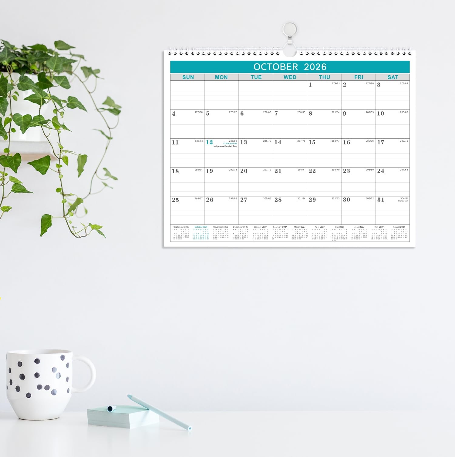 Lemome Calendar 2026-2027 Office Home Planning & 11.5 x 15 inch, Gray