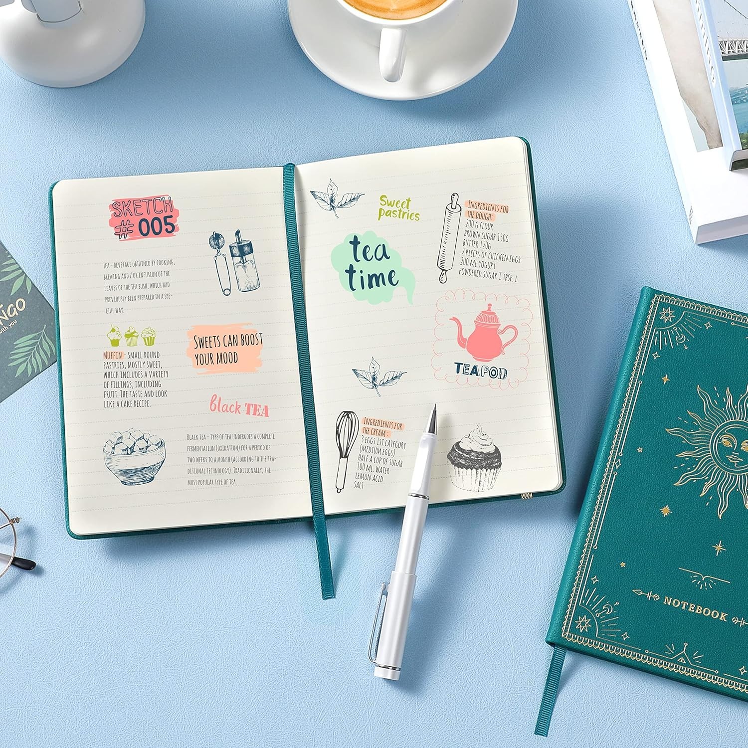 Classic Faux Leather Journal with Pocket – 144 Lined Pages for Creative Minds
