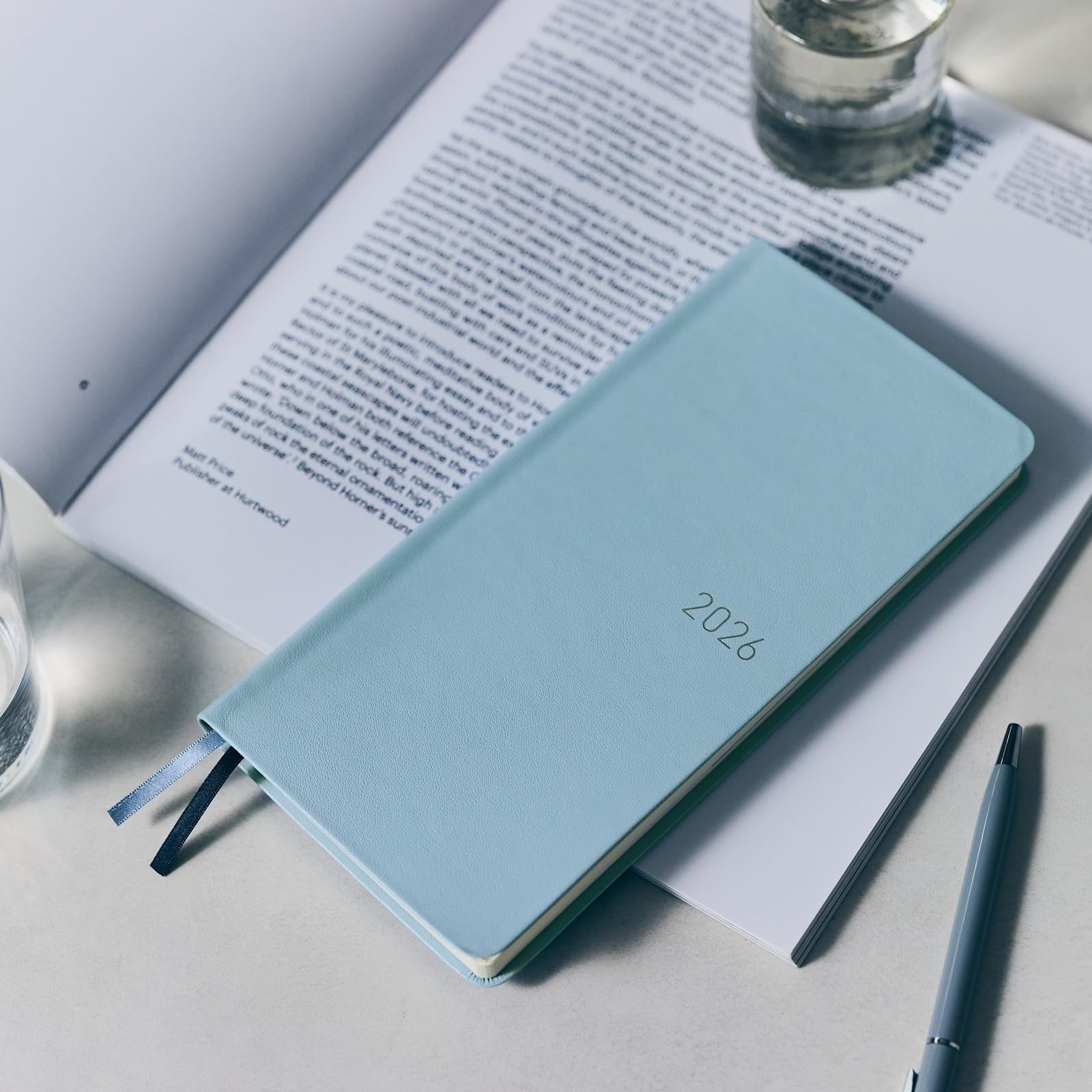 Hobonichi Techo Weeks 2026 Snow Blue Weekly Planner Slim