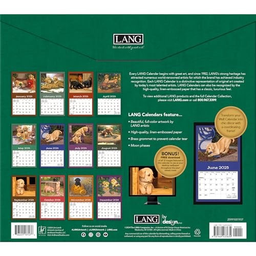 LANG Puppy 2025 Wall Calendar (25991001937) Multi