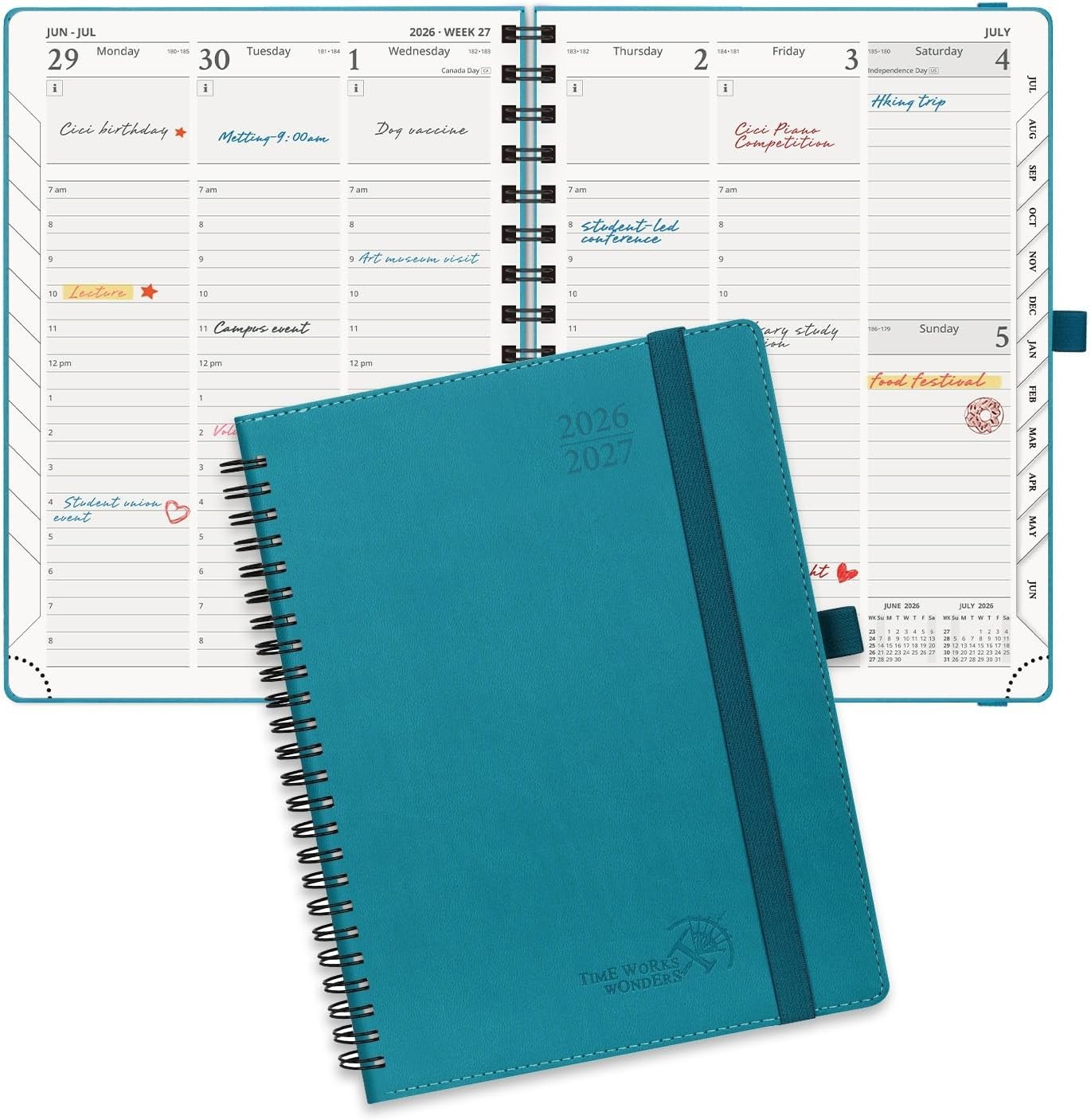 Planner 2026-2027 (Medium – 6.5” x 8.5”) Academic Weekly Calendar (July 202…