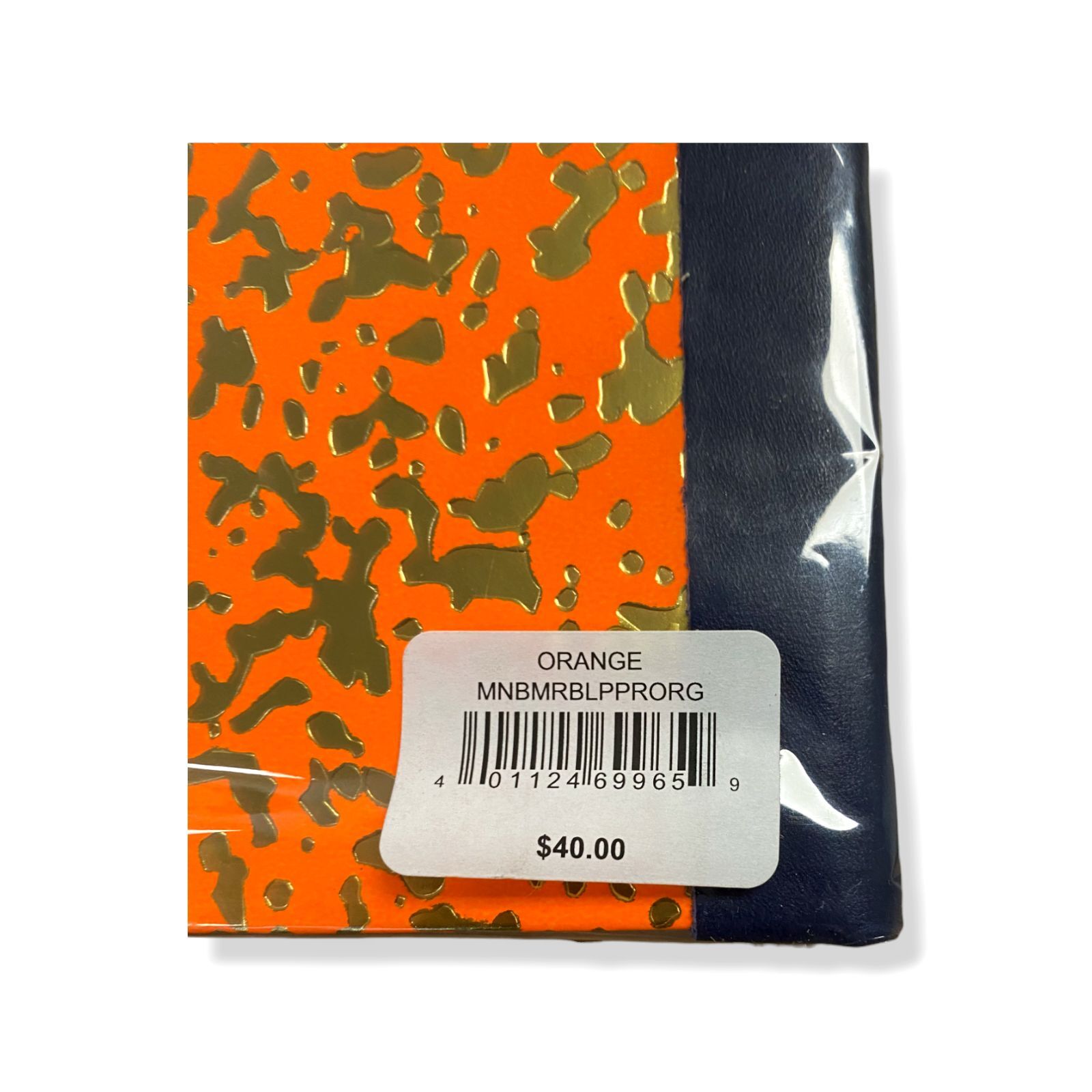 $55 Graphic Image Neon Orange Gold Composition Notebook Leather Edition 6″ x 8″