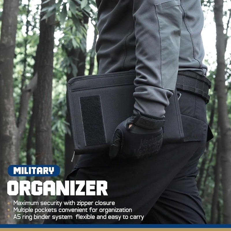 Refillable 6-Ring A5 Binder Military-Grade Notebook Portable Organizer New