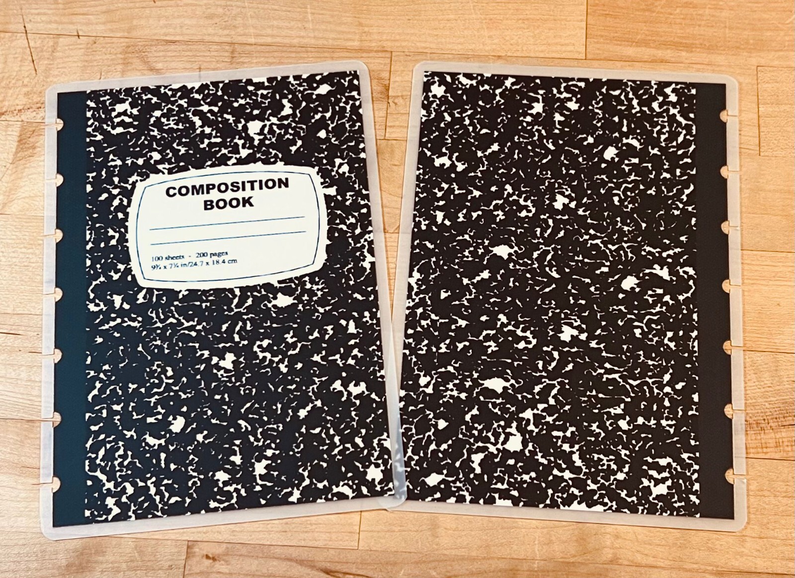 MATTE Composition Book Front & Back Cover Set 4 use with MINI HAPPY Planner-