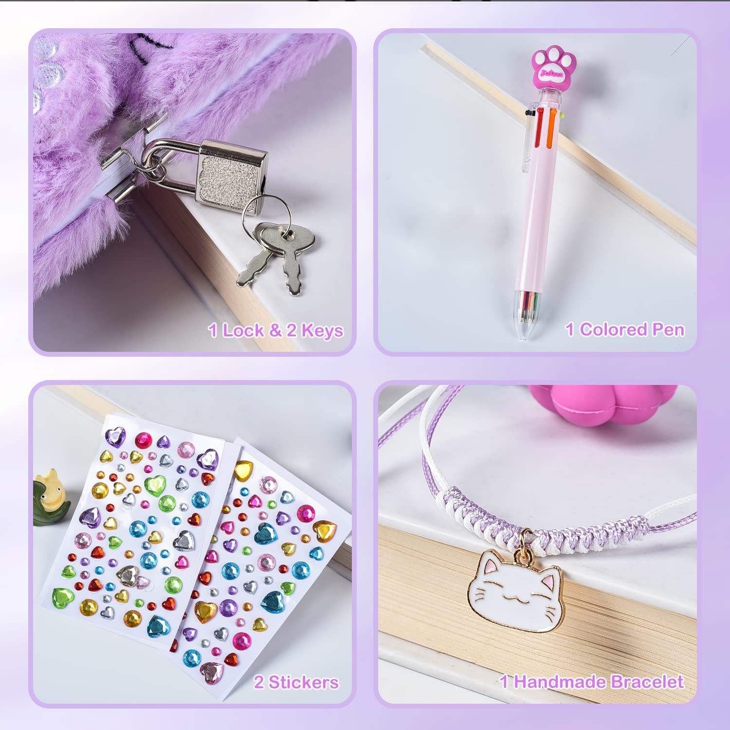 PJDRLLC Diary for Girls with Lock and Keys, Kids Journal Travel Notebook for …