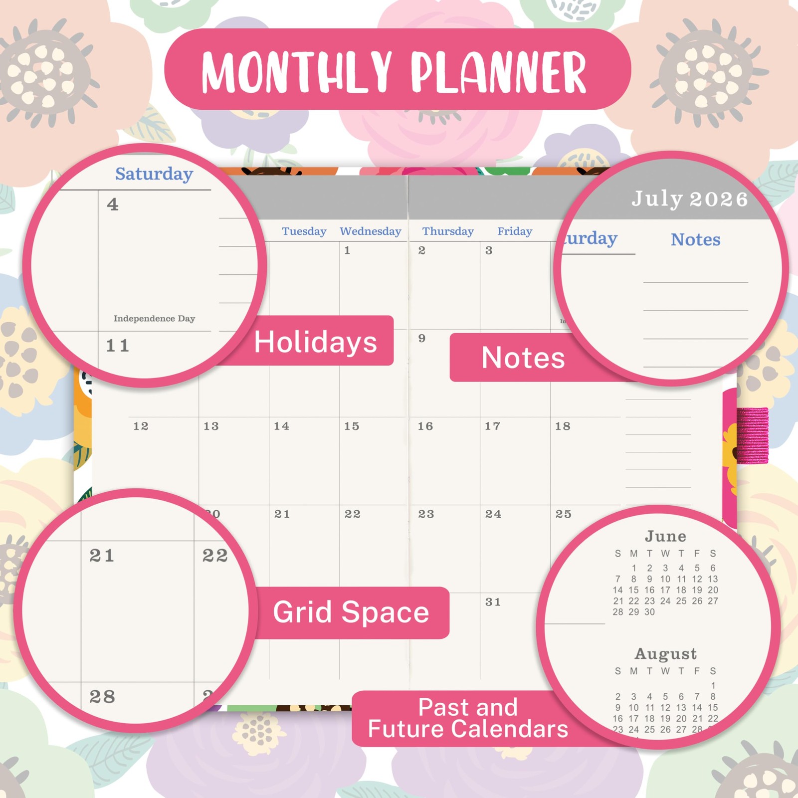 2026-2028 Pocket Planner/Calendar – 3 Year Monthly Planner 2026-2028, Jan.2026 –