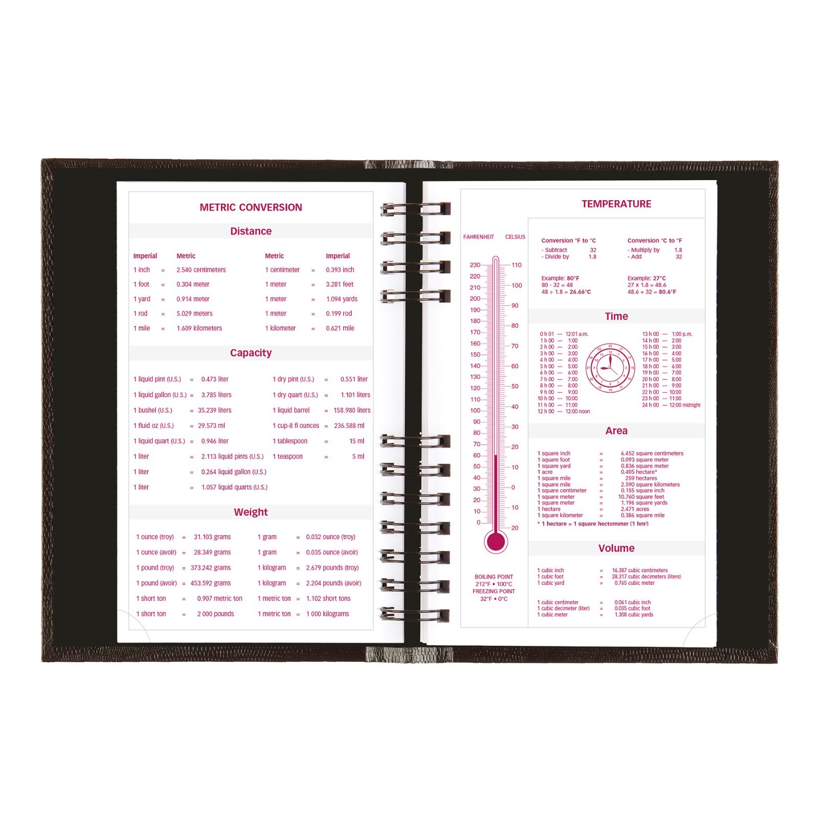 2025 Brownline CB634C.BLK CoilPRO Daily Appointment Book, Hard Cover, 5 x 8″