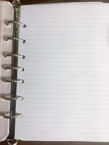 7-Hole Lined Refills Paper, A5 Filler Paper for Planner Inserts, A5 Loose Leaf P