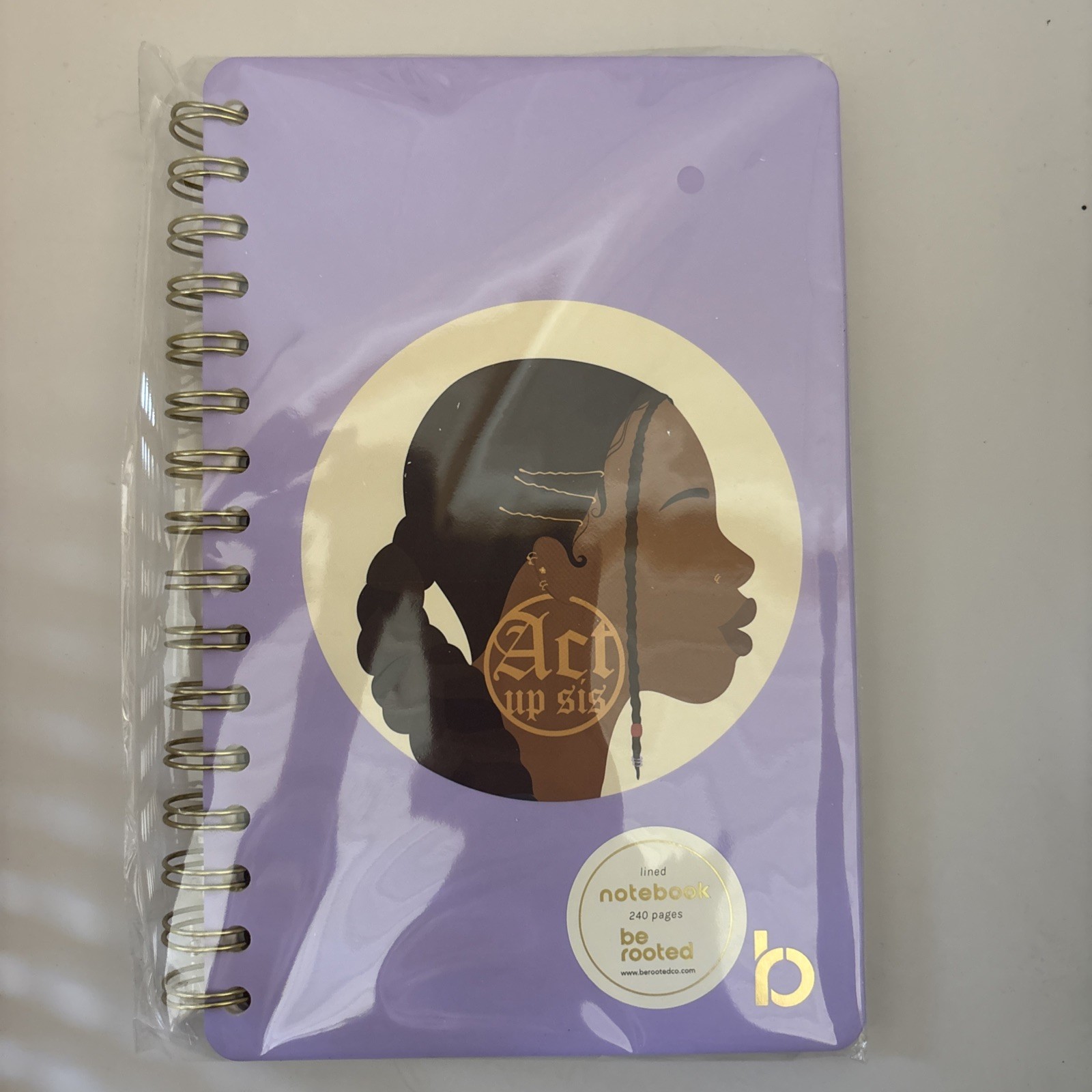 Be Rooted Act Up Sis 240pg Spiral Journal 5.5″x8.5″ Lined Paper Hard Cover NEW