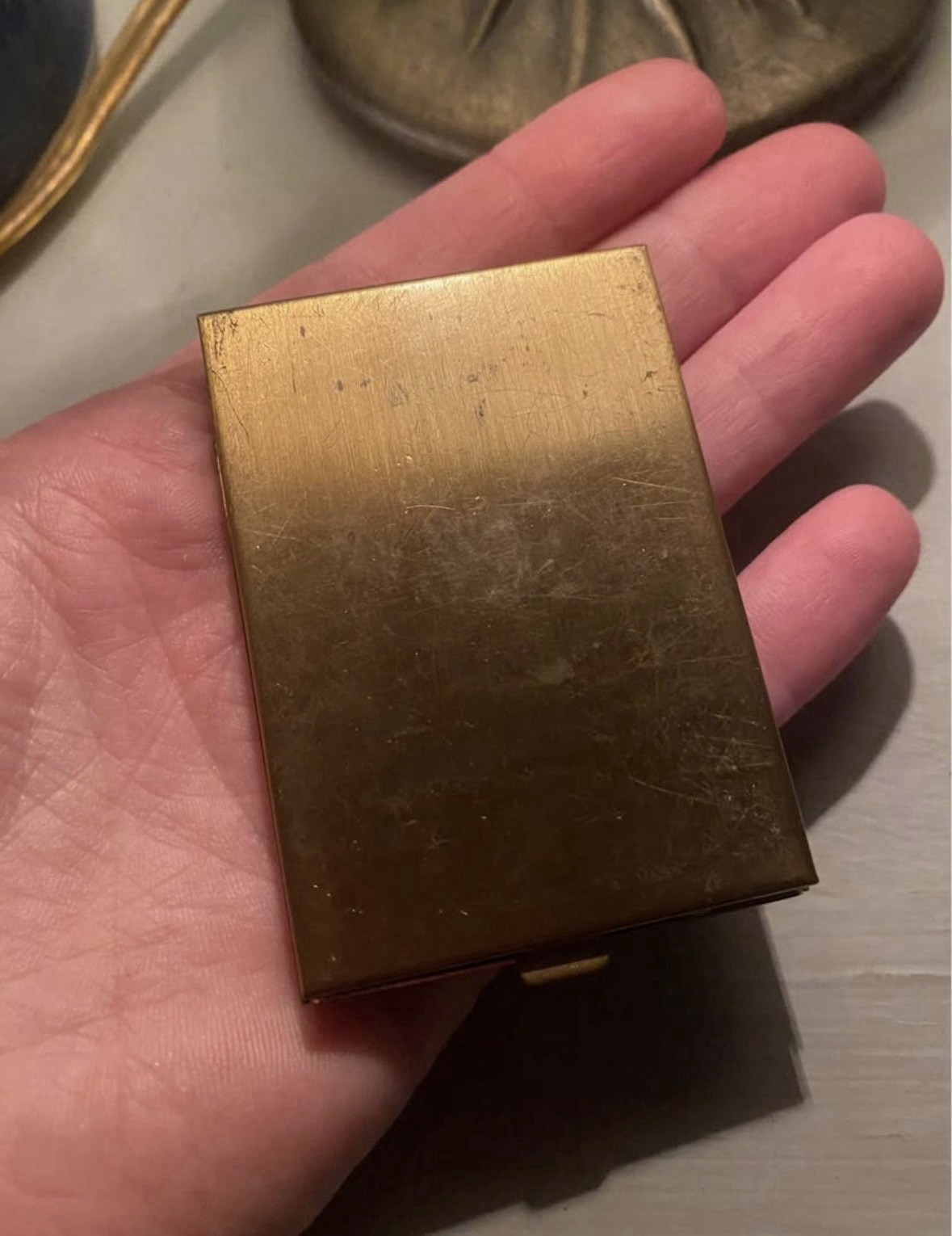 Vintage 50s Mini Pocket Size Rolodex Address Book 2.5”x1.75” Goldtone ’57