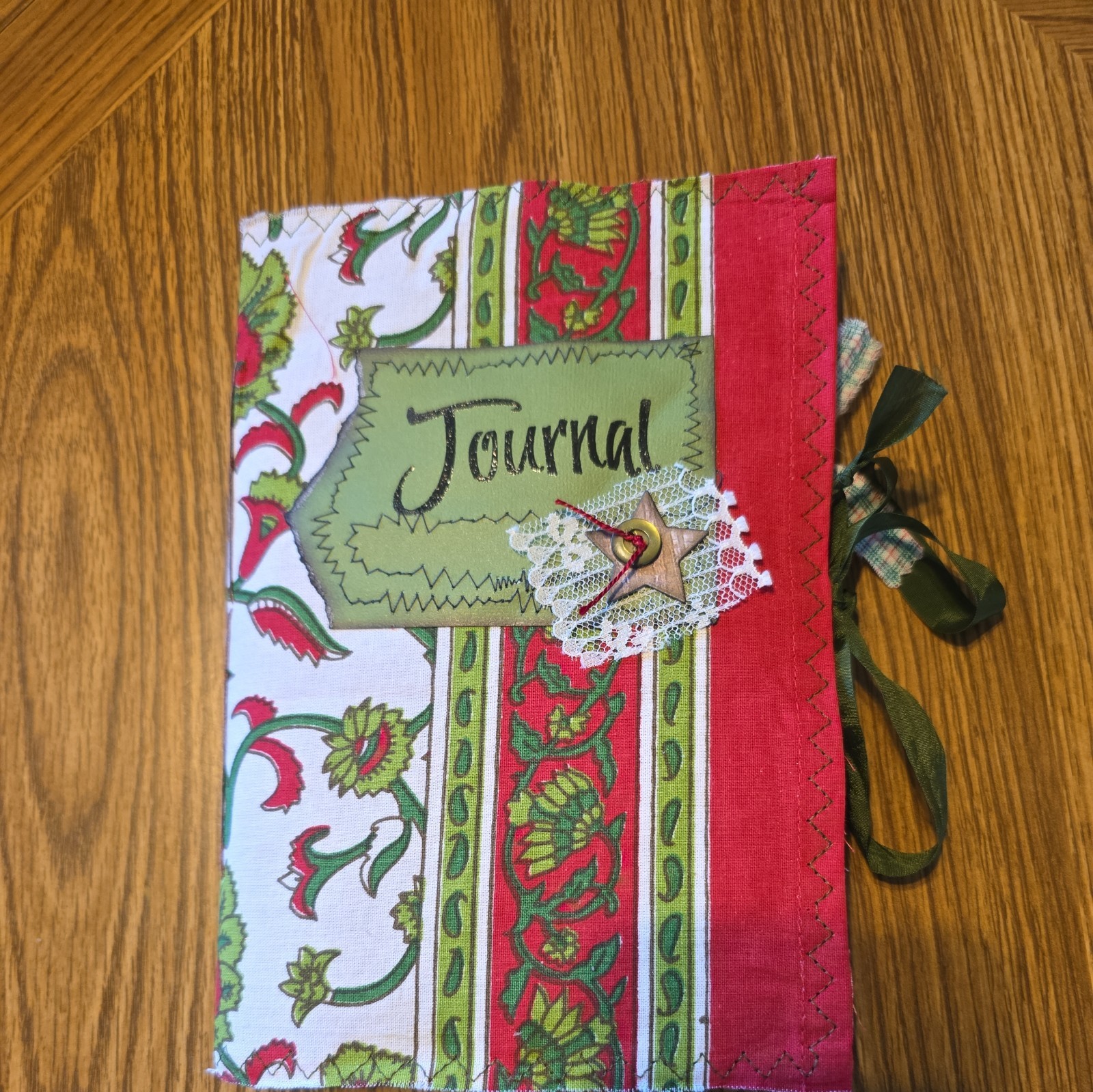 Christmas Junk Journal Fabric Cover 48 Pages