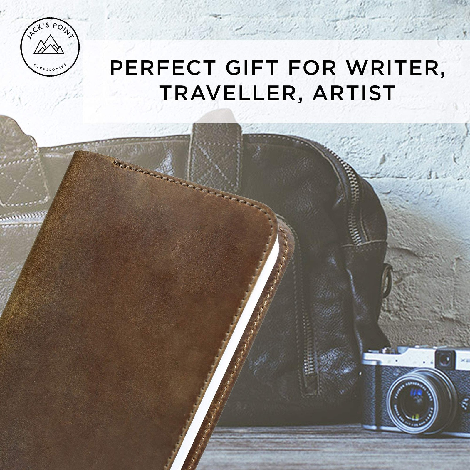 Jack’s Point Leather Field Notes Cover for Memo – Pocket Sized brown