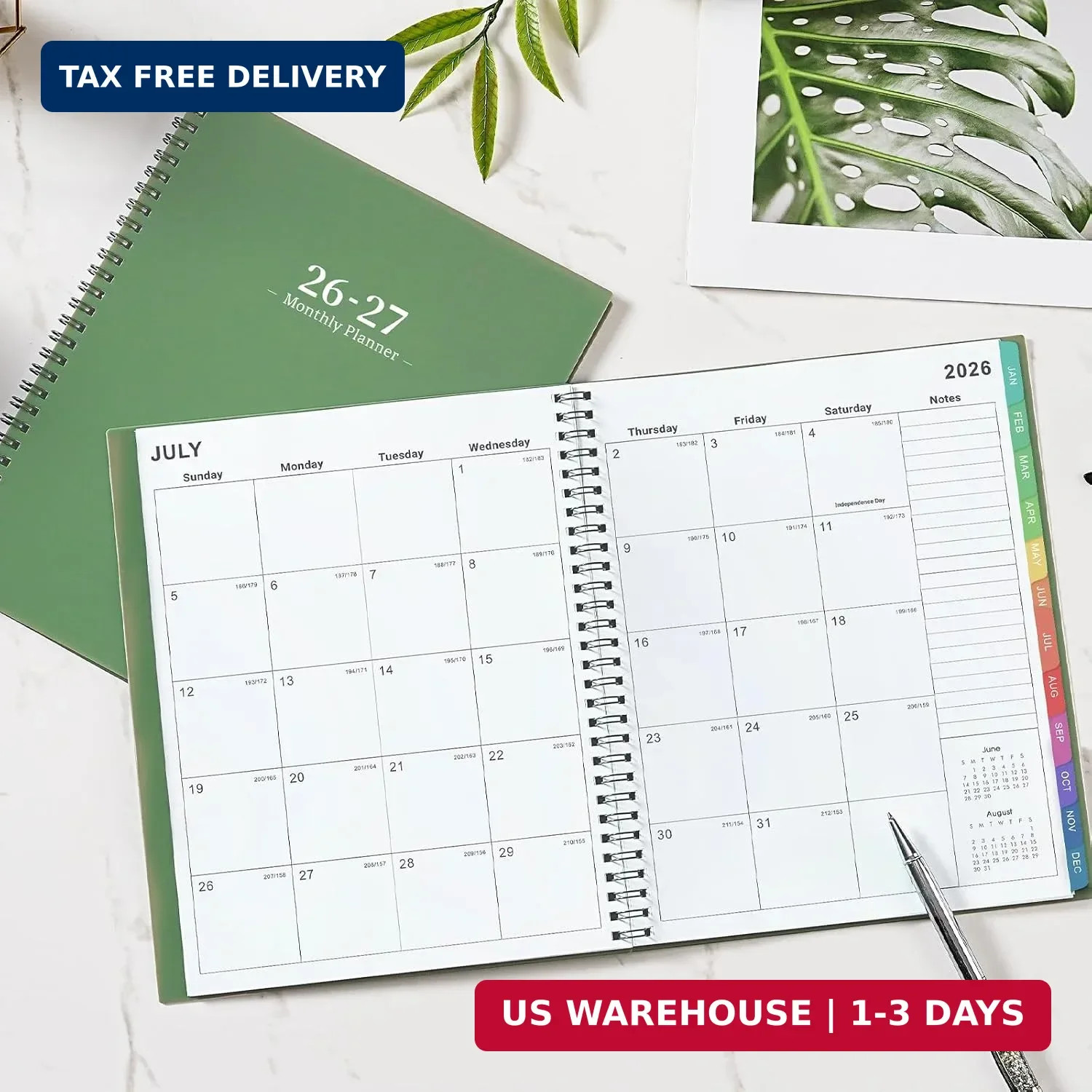 Planner 2026-2027 – 2026-2027 Monthly Planner, JUL 2026-DEC 2027, Monthly Planne