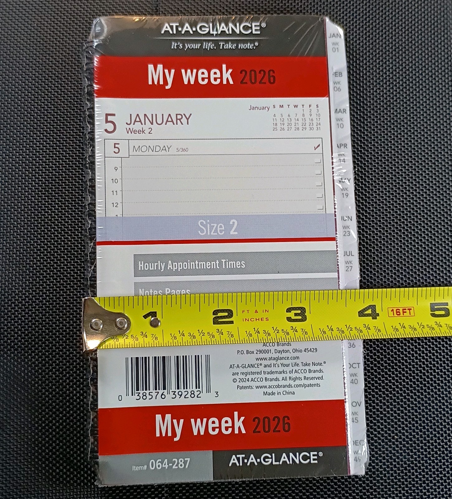AT-A-GLANCE 2026 Weekly Planner Wirebound Size 2 Item #064-287 Pocket Size. New
