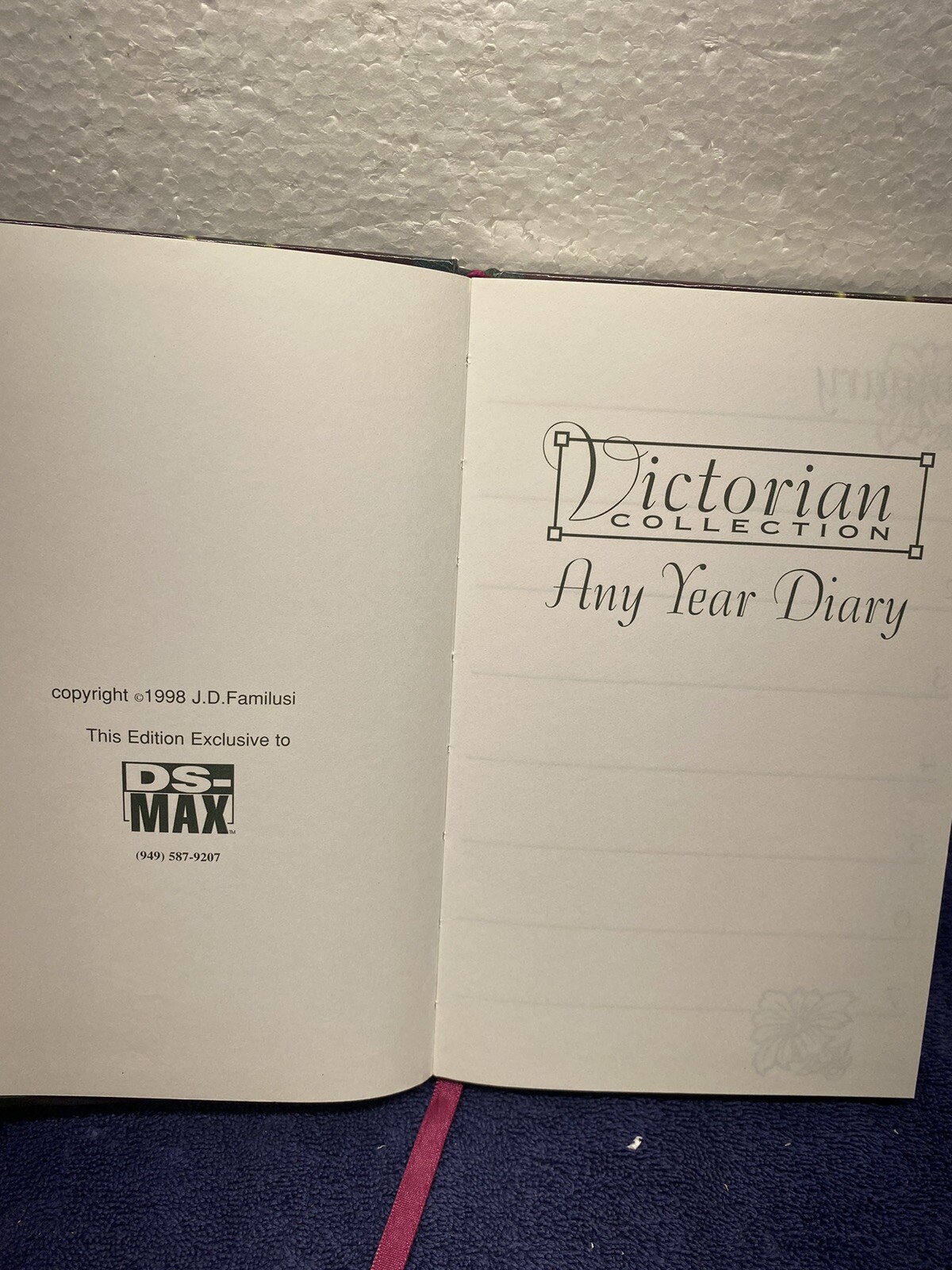 Victorian Collection Any Year Diary & Notebook – Hardback – Very Good Condition