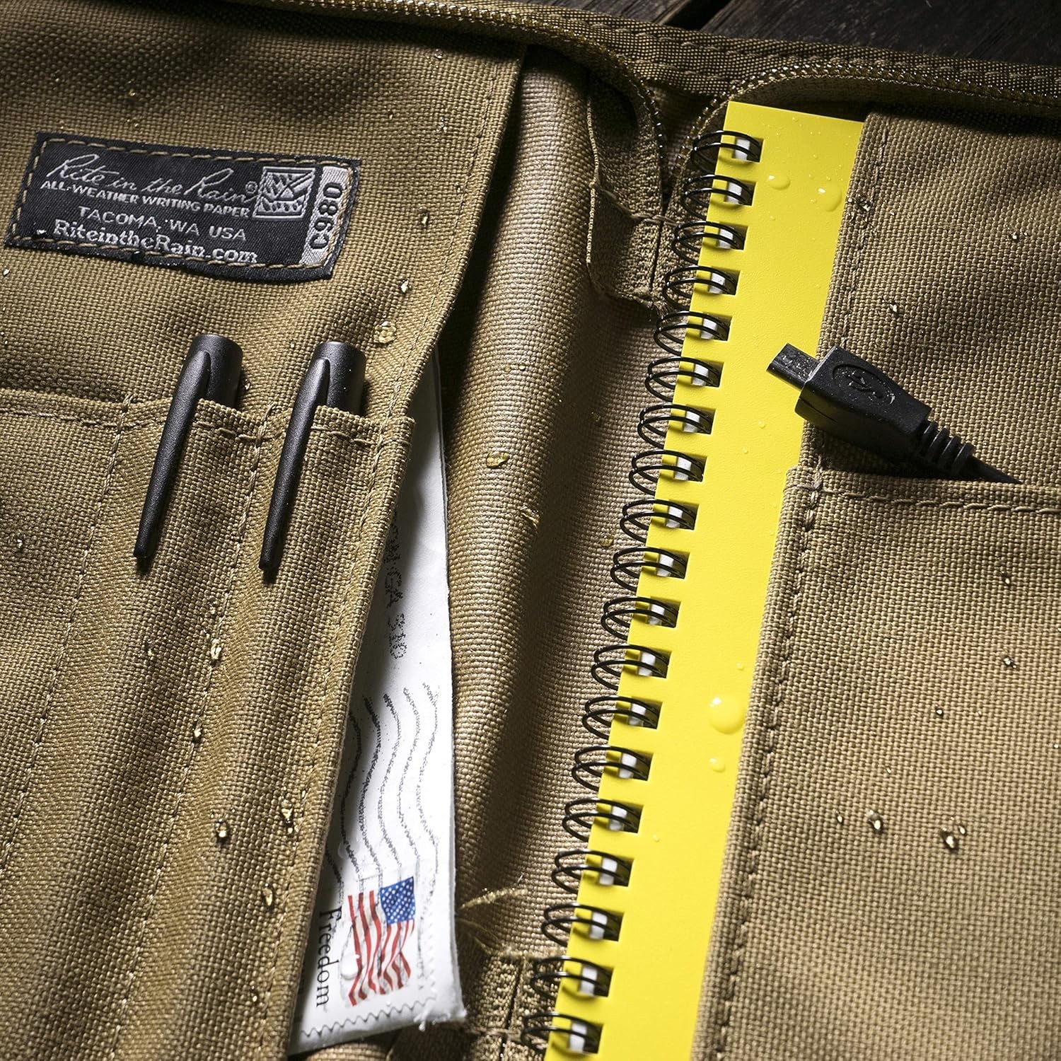 Tan Cordura Cover for 5.5″x8.5″ Notebooks, Waterproof