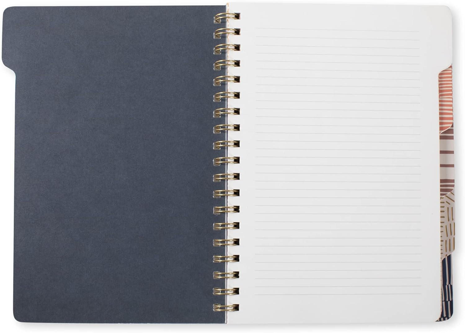 Studio Large Tab Notebook,”Tribal Lines”, Flexible Paperback Cover, College Rule