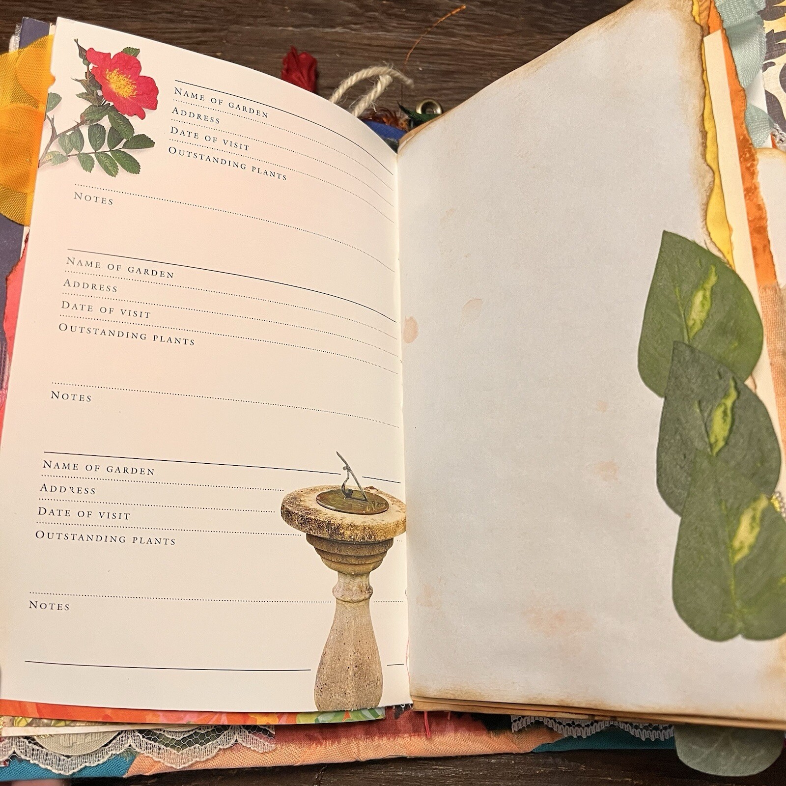 Boho Junk Journal Floral Flowers Feminine Gypsy Colorful Handmade Journal